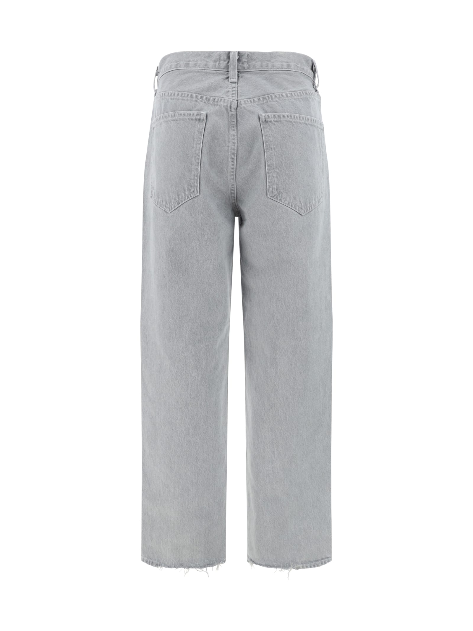 Shop Agolde Criss Cross Jeans In Rain (marbled Med Grey)