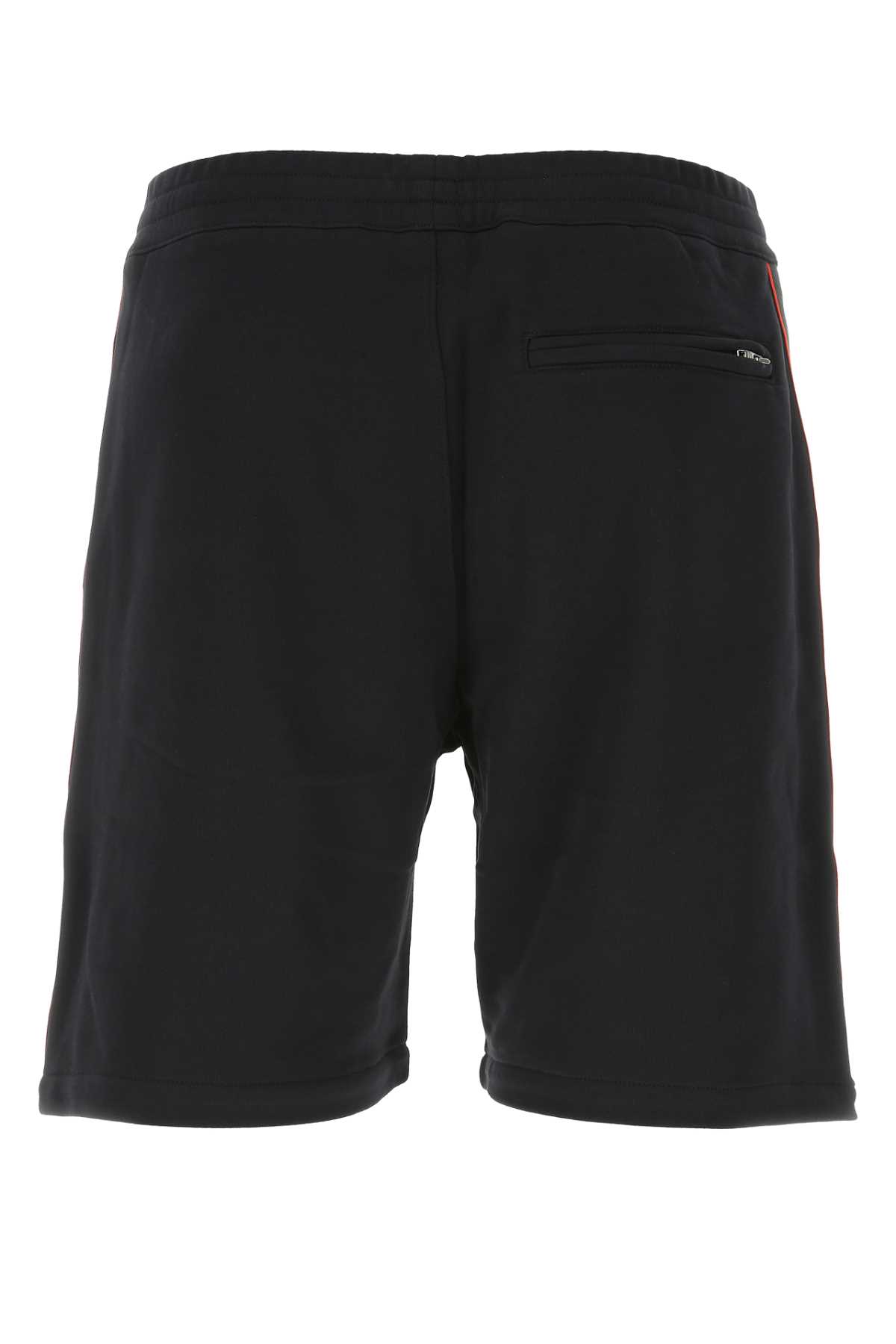 Alexander Mcqueen Black Cotton Bermuda Shorts In 0901