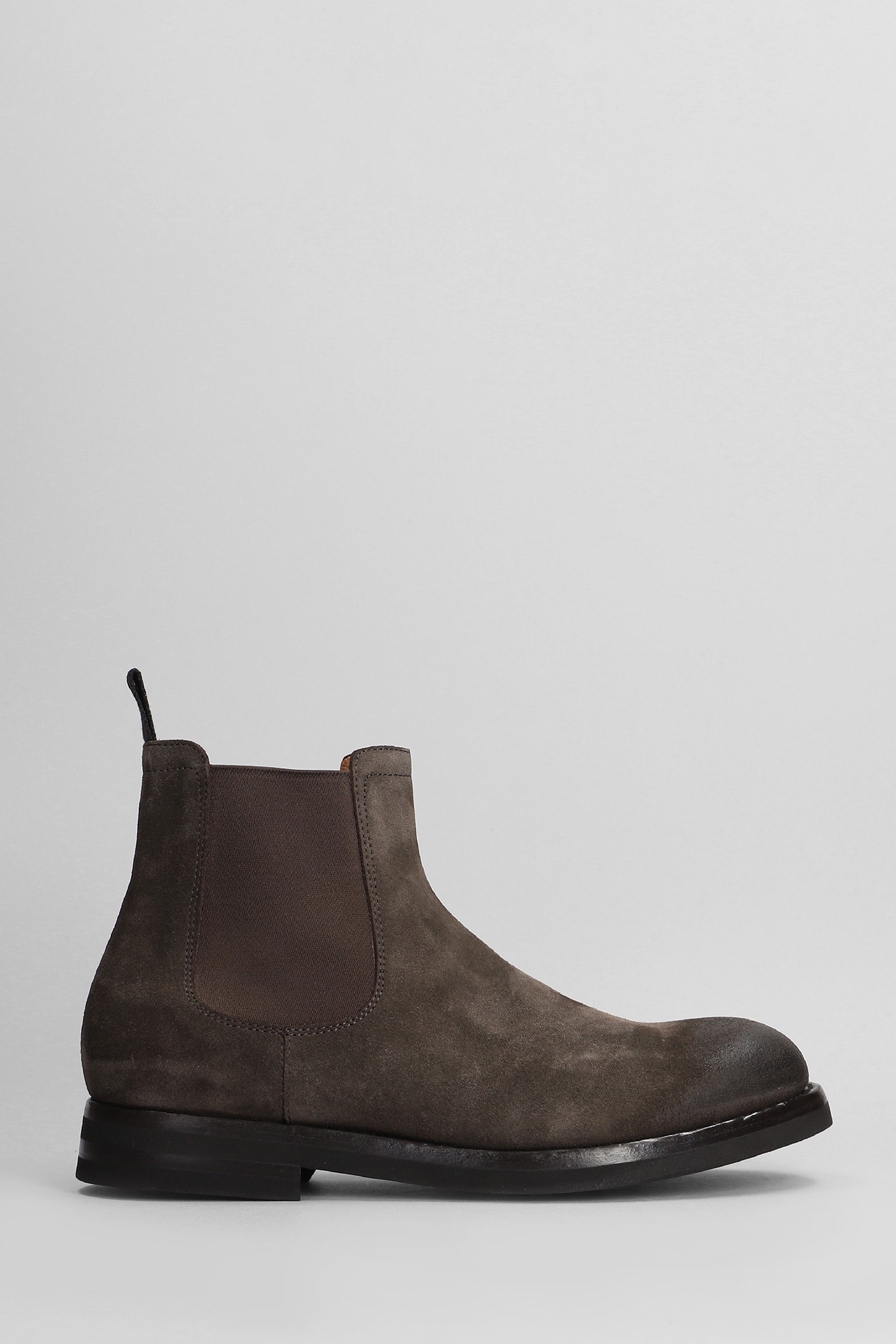 Shop Green George Combat Boots In Brown Suede