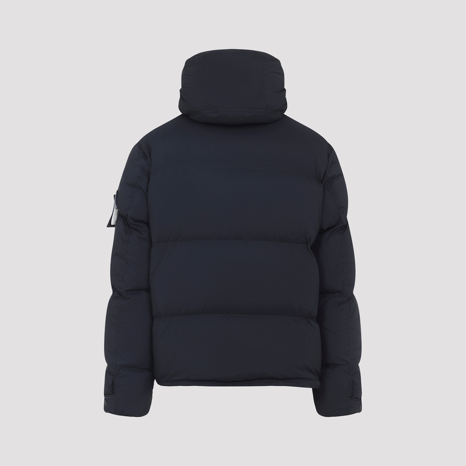 Stone Island Down Parka In Cordura Ripstop Matt Nylon In Black