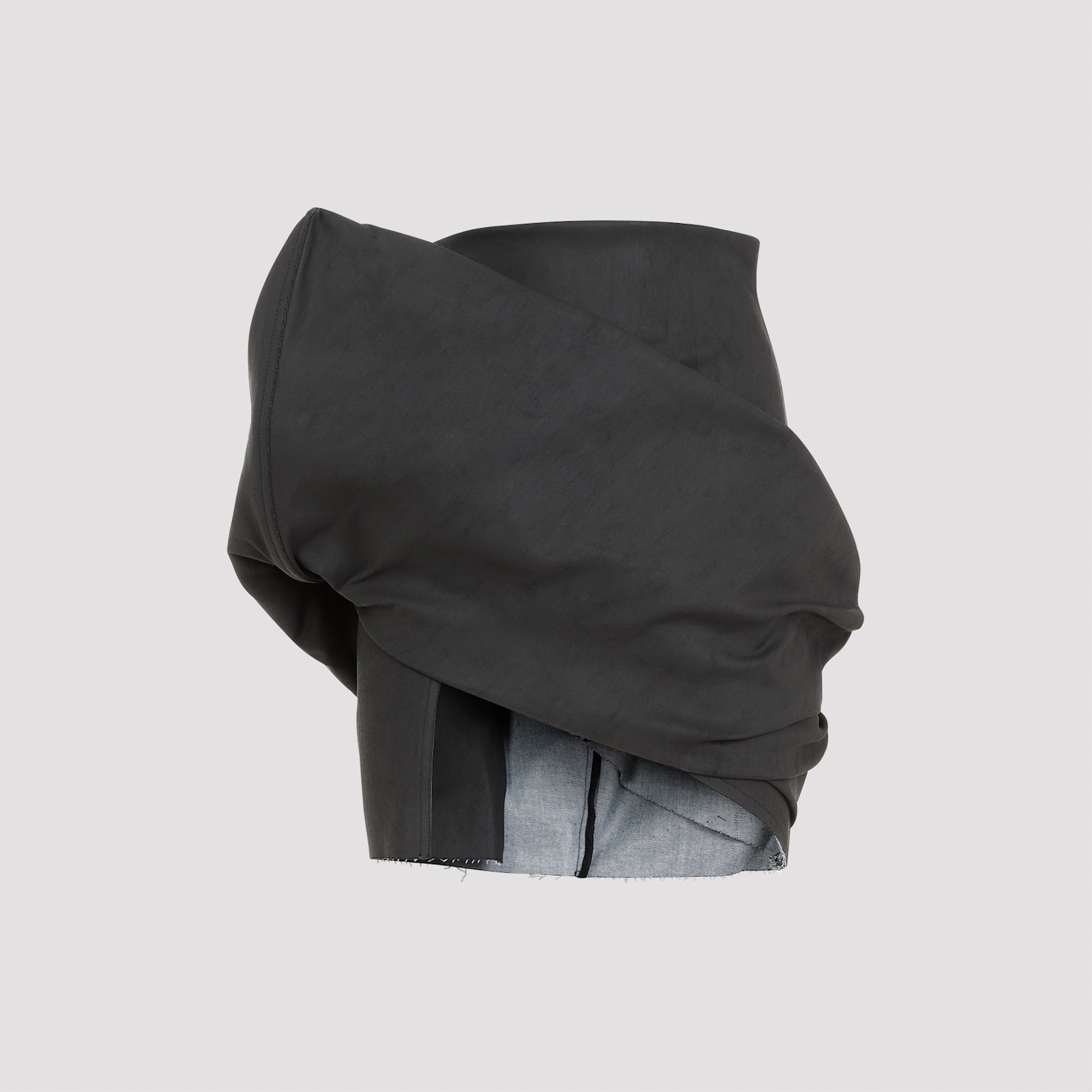 Rick Owens Draped Mini Skirt Women In Black