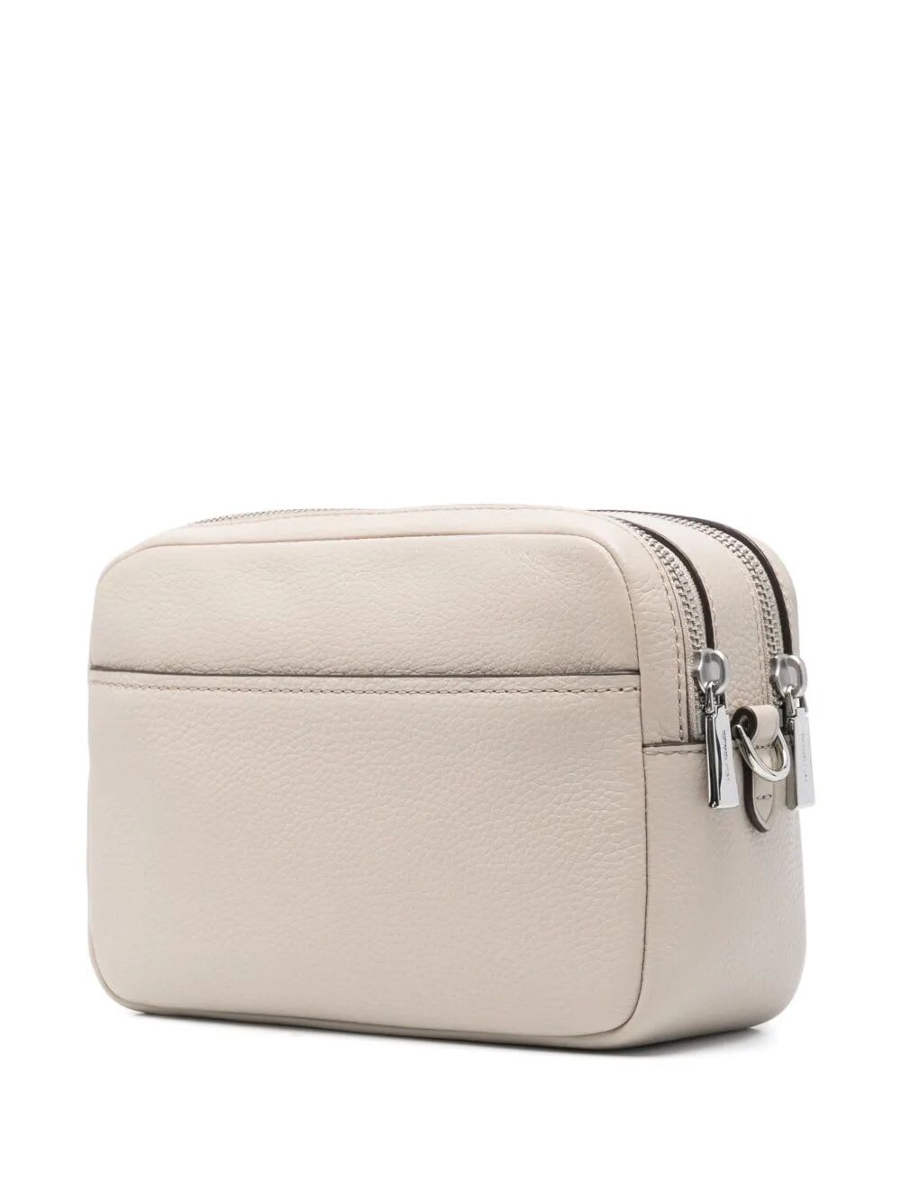 Michael Michael Kors Bryant Medium Double Zip Chain Camera Crossbody In Light Sand