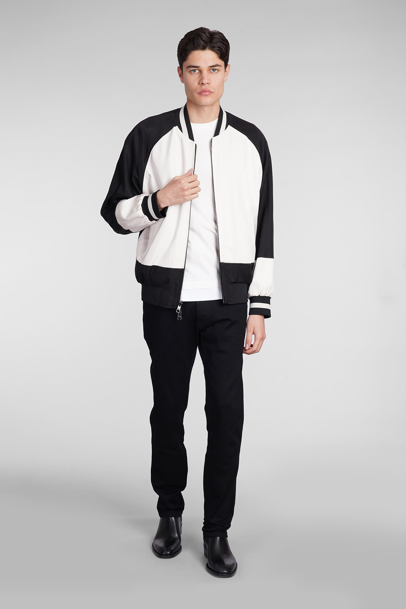 Shop Neil Barrett Reversible Bomber Bomber In Black Viscose