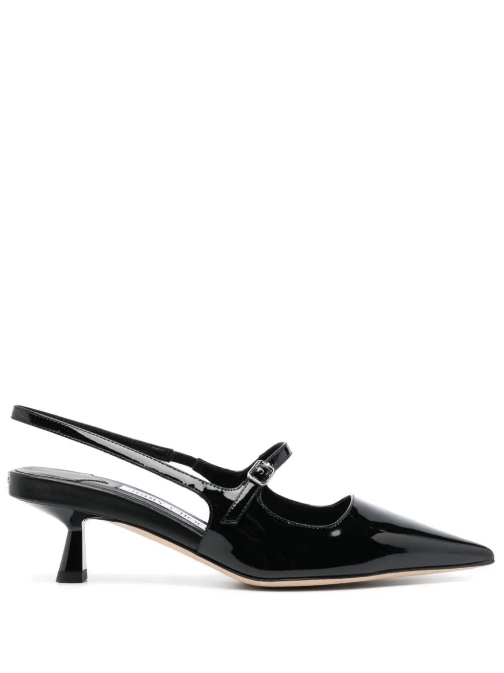 Jimmy Choo Didi 45 Slingbacks In Black Patent Leather