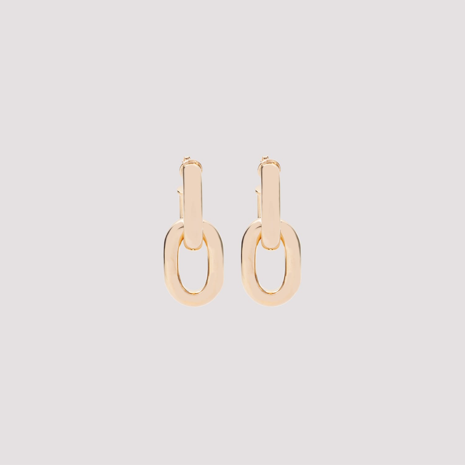 Shop Rabanne Xl Link Double Hoop Earring In Gold