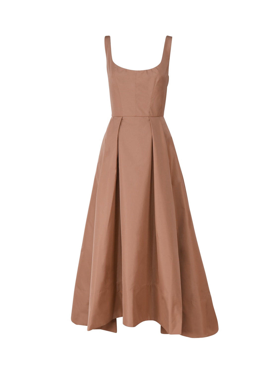 Shop Pinko Elegant Taffeta Dress In Brown