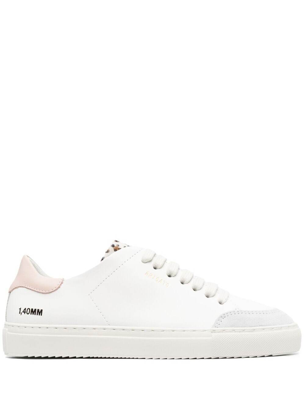 Shop Axel Arigato Clean 90 White Low Top Sneaker With Lepard Tab In Leather Woman