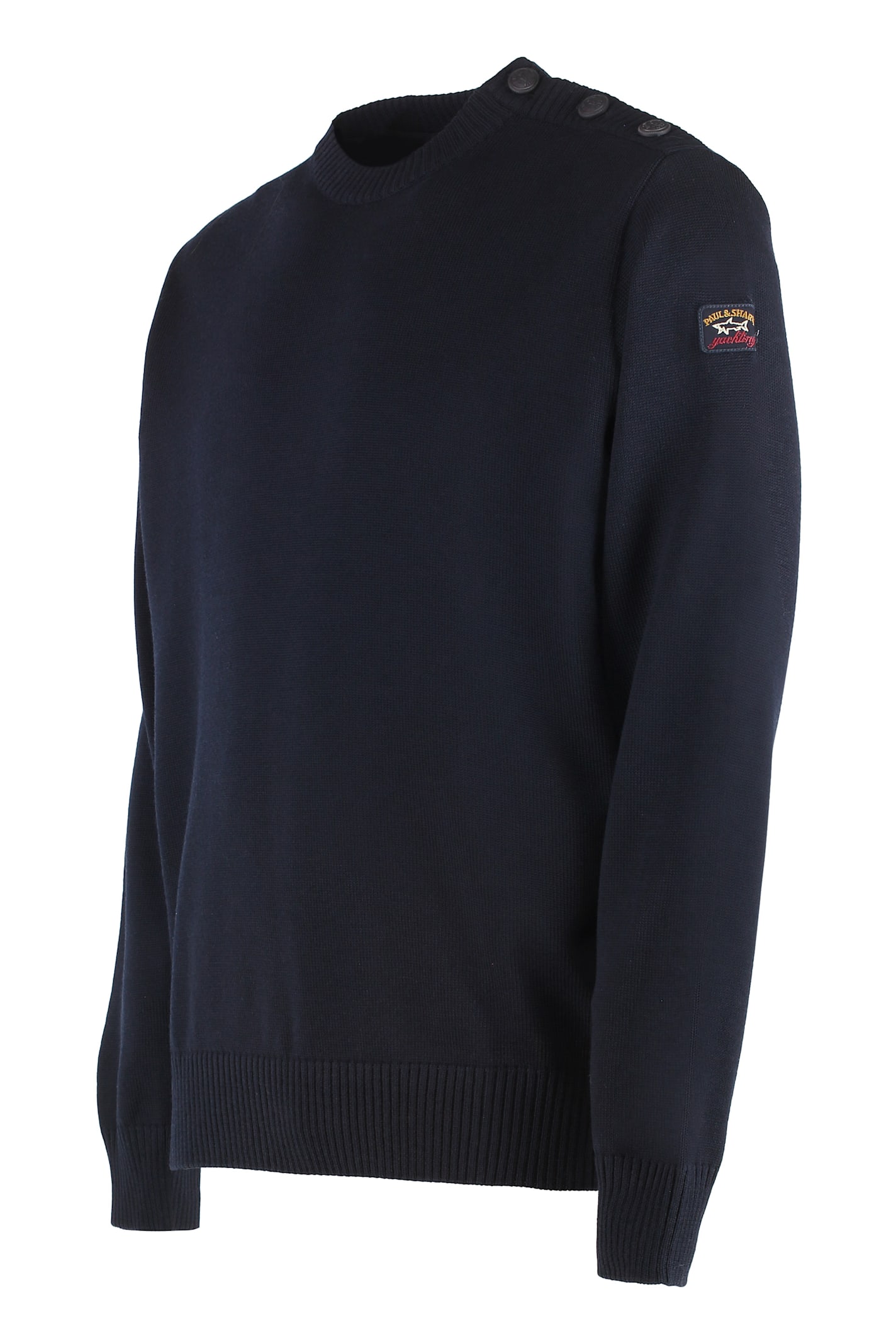 Paul&shark Virgin Wool Crew-neck Sweater In Blue