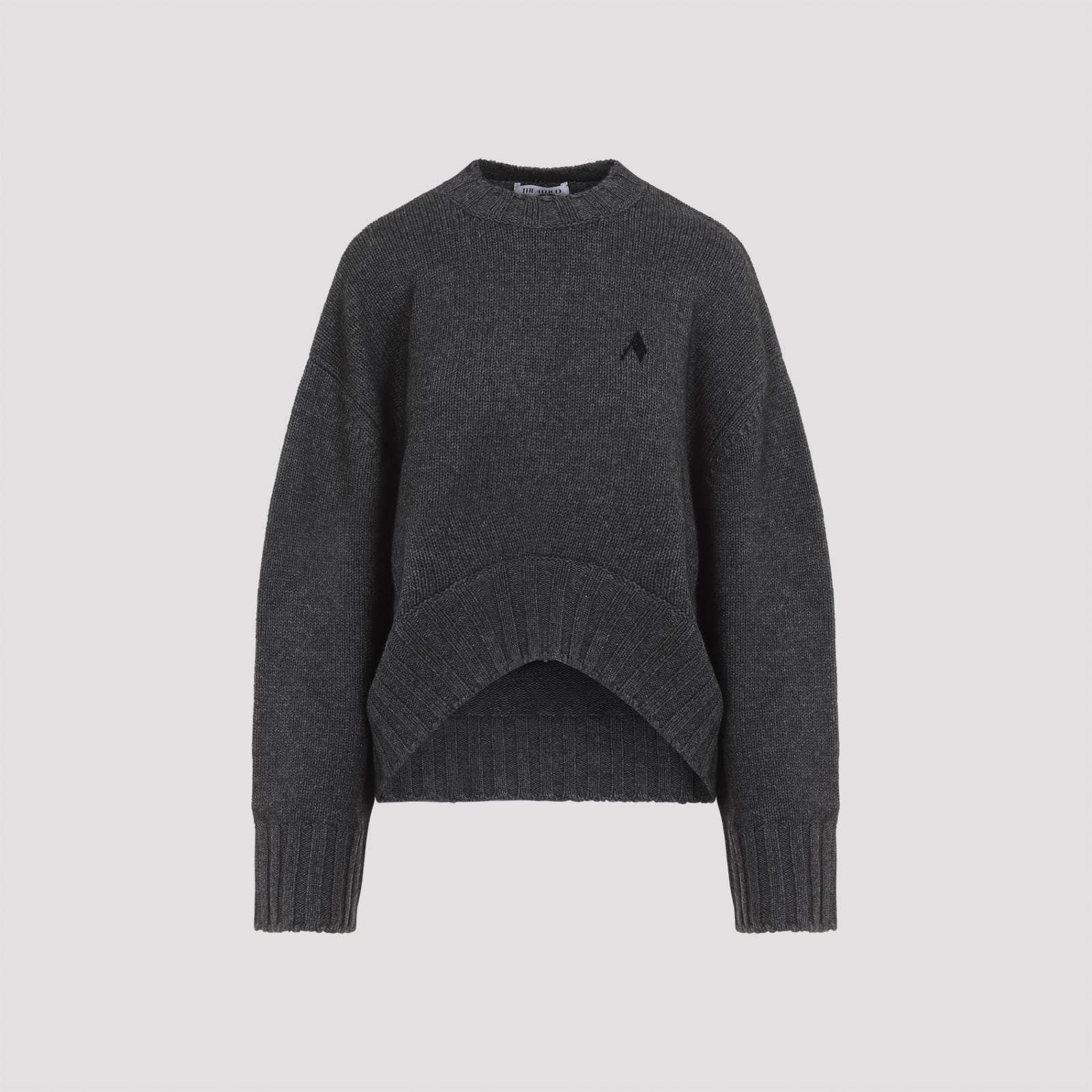 Shop Attico Wool Pullover In Grey