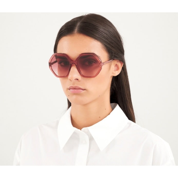 Shop Chloé Ch0008s 003 Sunglasses In Pink