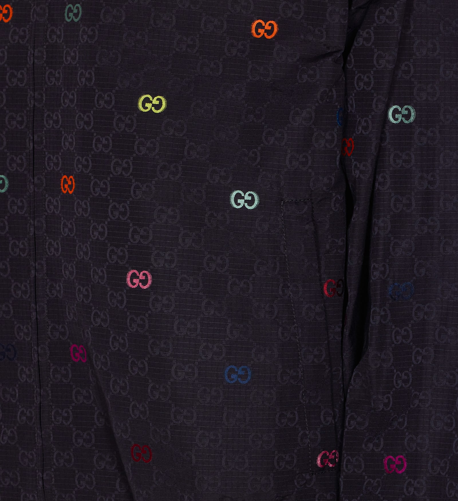Gucci Men Gg Ripstop Jacket In Blue
