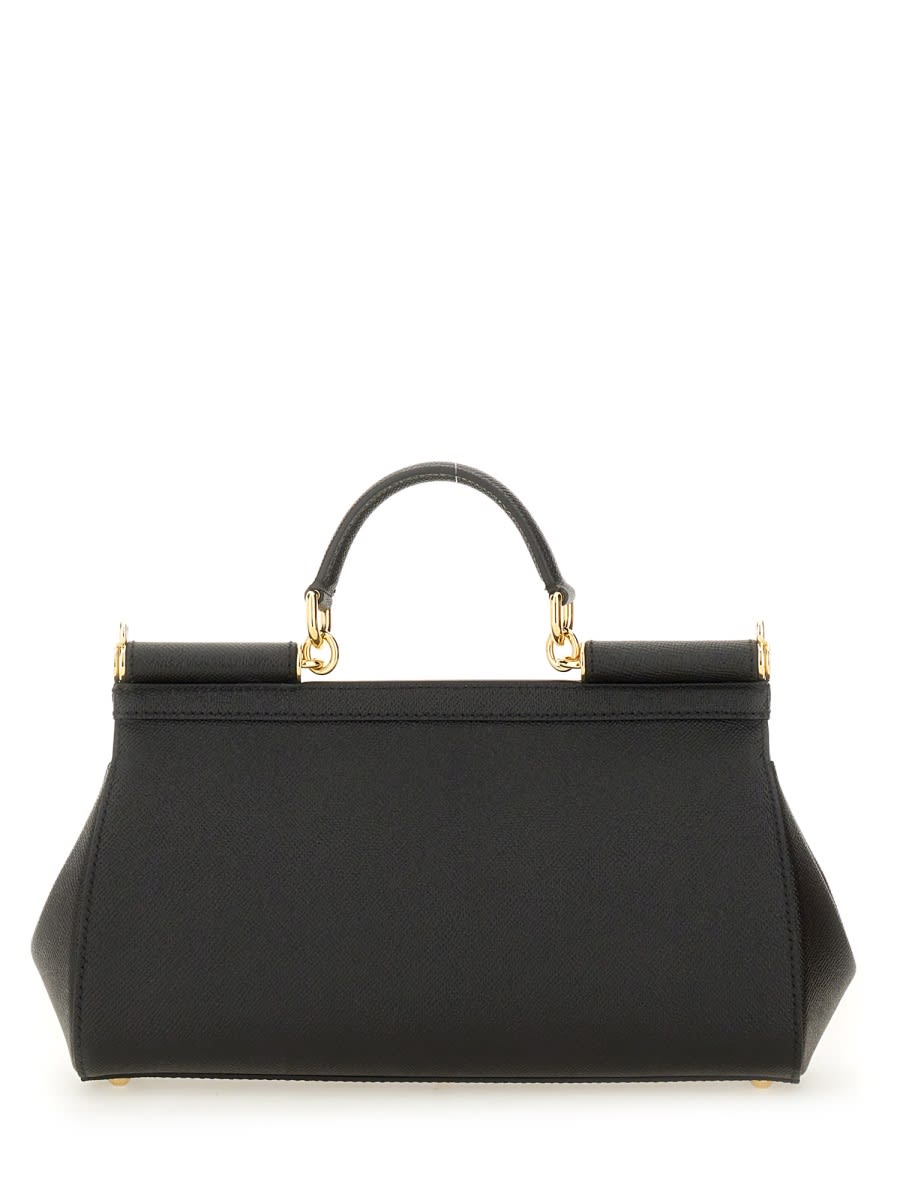 Shop Dolce & Gabbana Elongated Sicily Handbag In Black