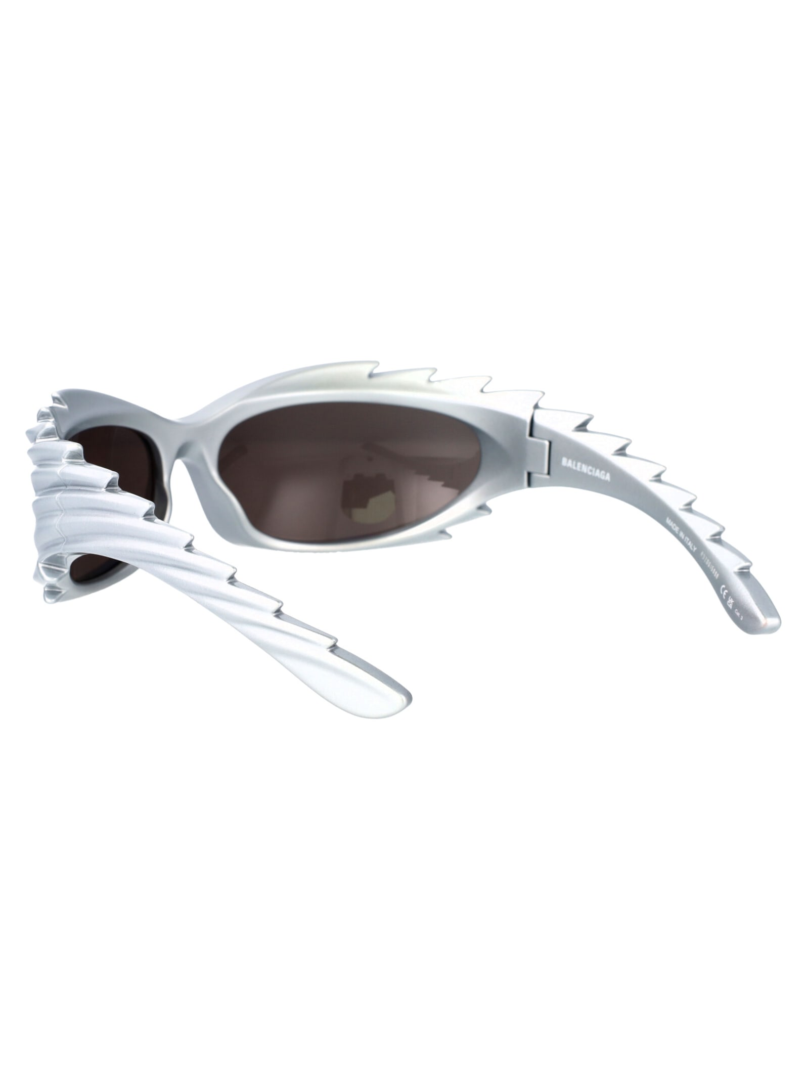 Shop Balenciaga Bb0255s Sunglasses In 003 Silver Silver Grey