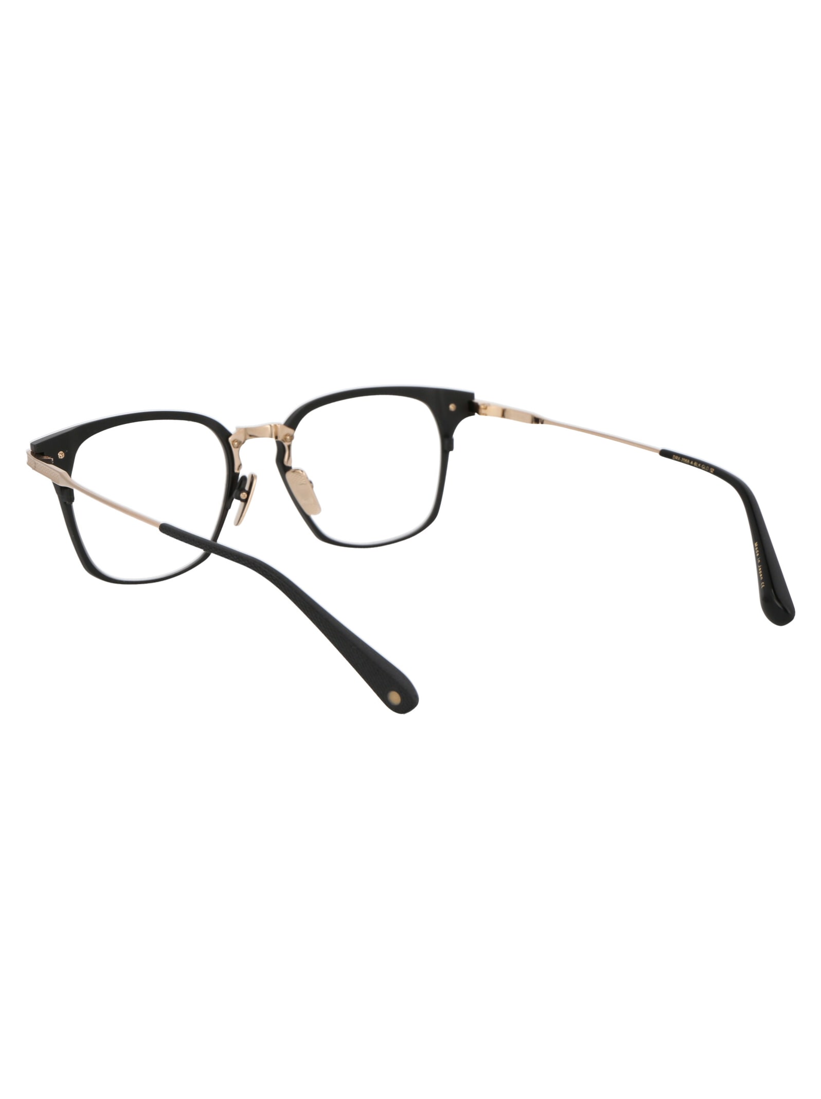 Shop Dita Union Glasses In Matte Black-12k Gold