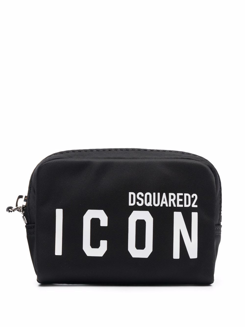 Dsquared2 Woman Wallet In Black Nylon With White Icon Logo