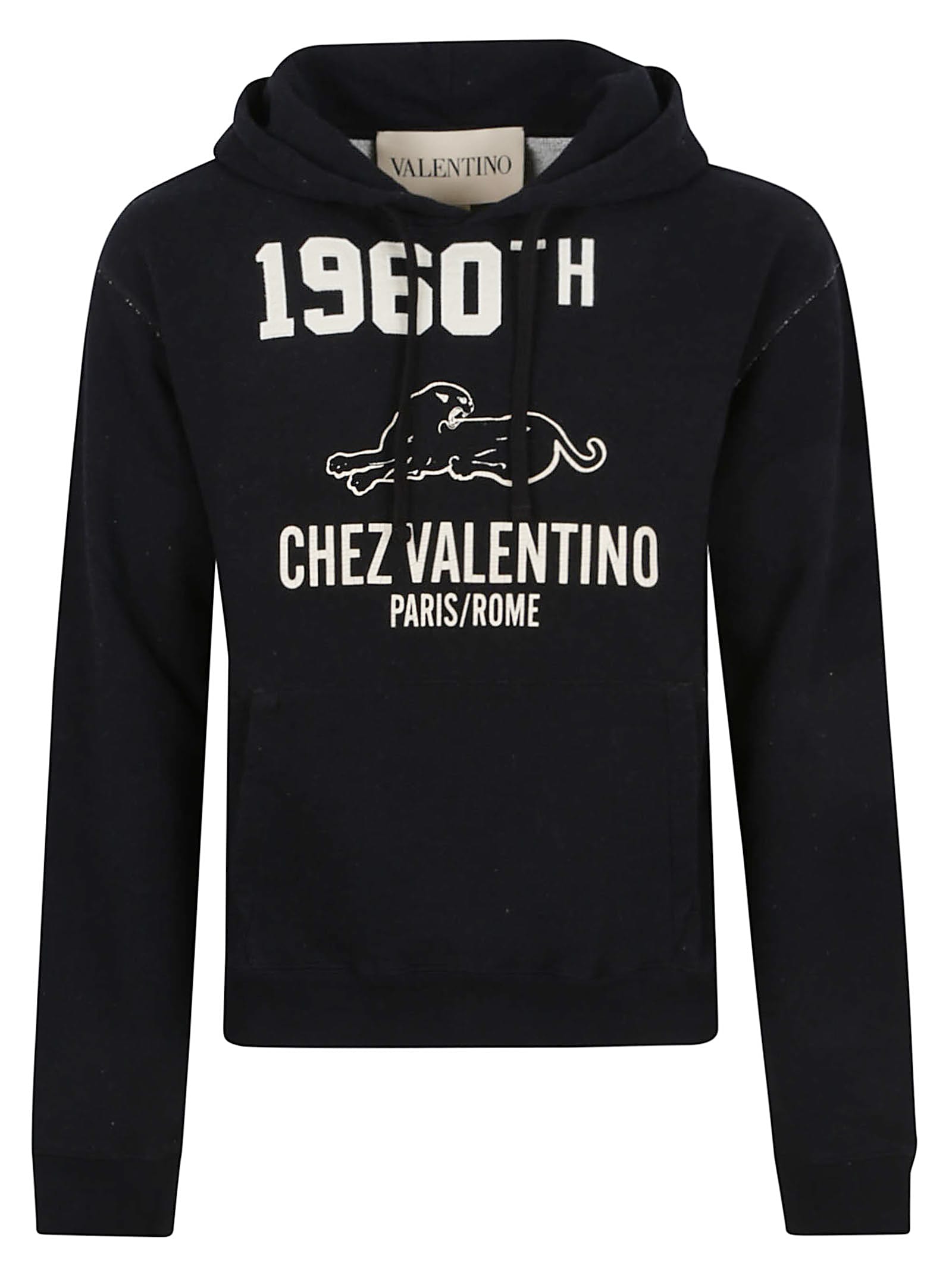 Valentino Cotton Fabric Sweatshirt With Comfortable Fit In Black