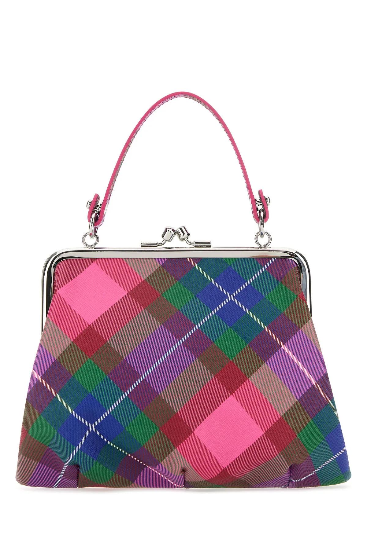 Shop Vivienne Westwood Printed Synthetic Leather Granny Handbag In Multicolour