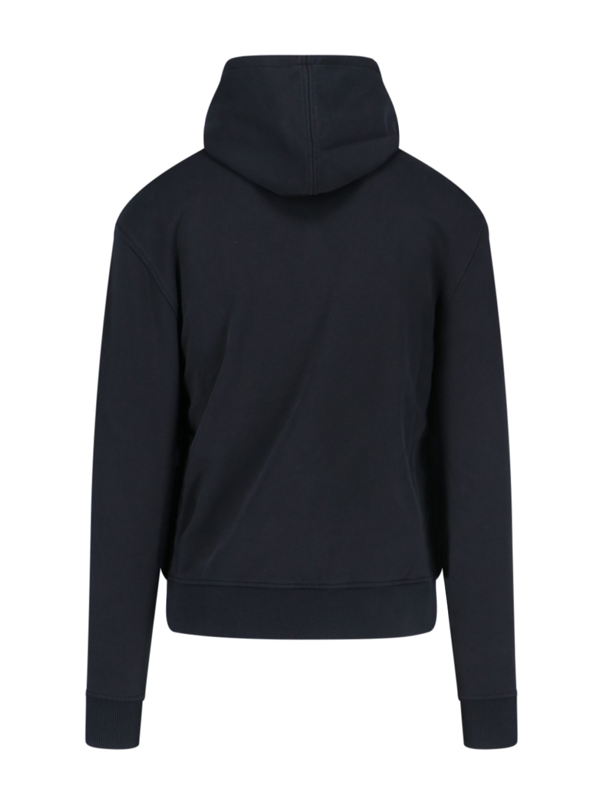 Ami Alexandre Mattiussi Ami Black Cotton Hoodie With Embroidered Logo And Functional Pockets In Black