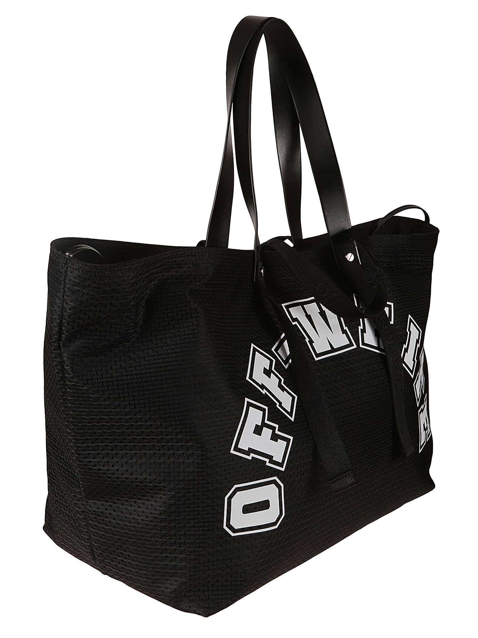 Shop Off-white Day Off Mesh Baseball Shopper Bag In Black/white