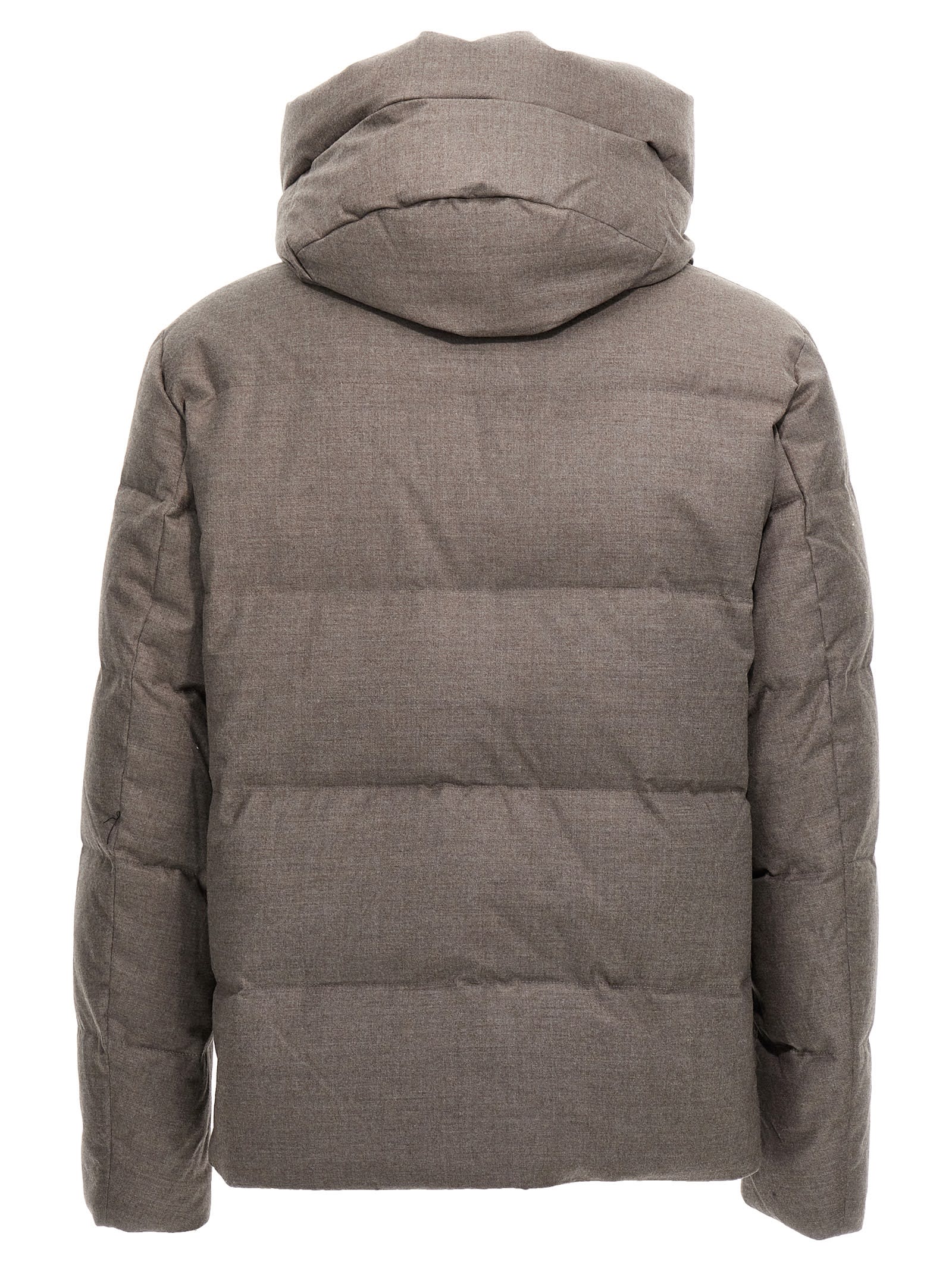 Shop Yves Salomon Doudoune Down Jacket In Gray