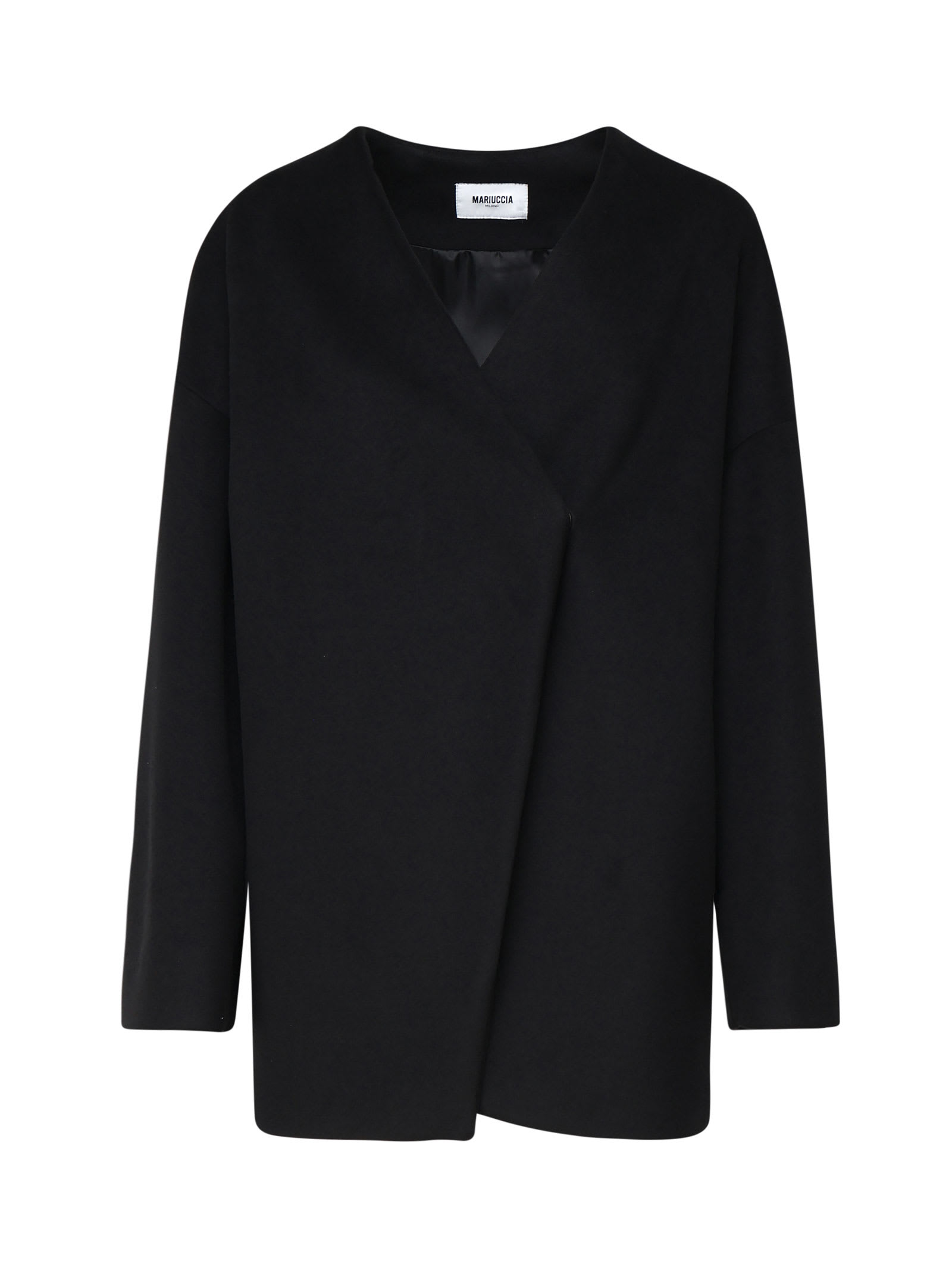 Mariuccia Milano Coat With Geometric Cut In Black