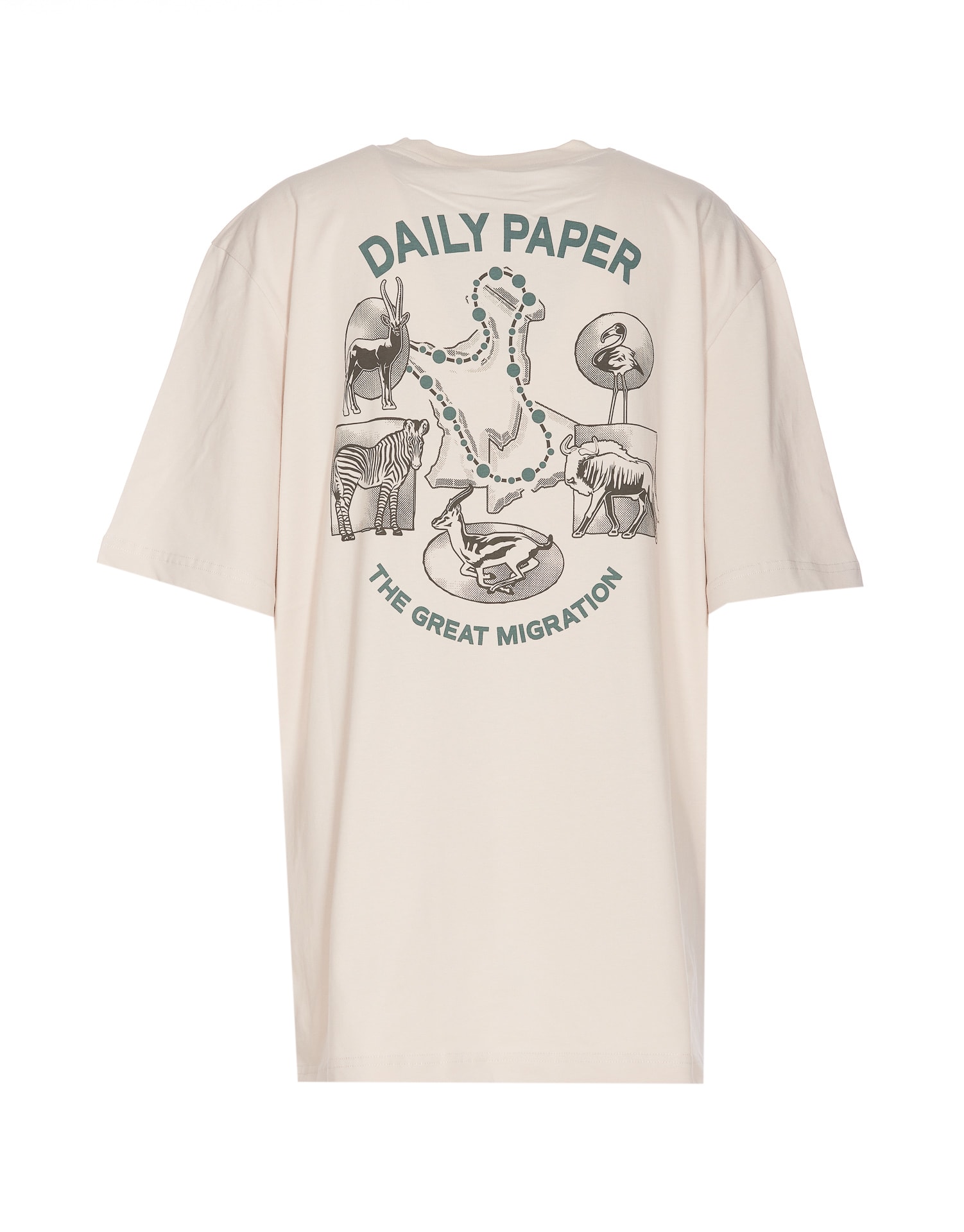 Shop Daily Paper Migration T-shirt In Beige