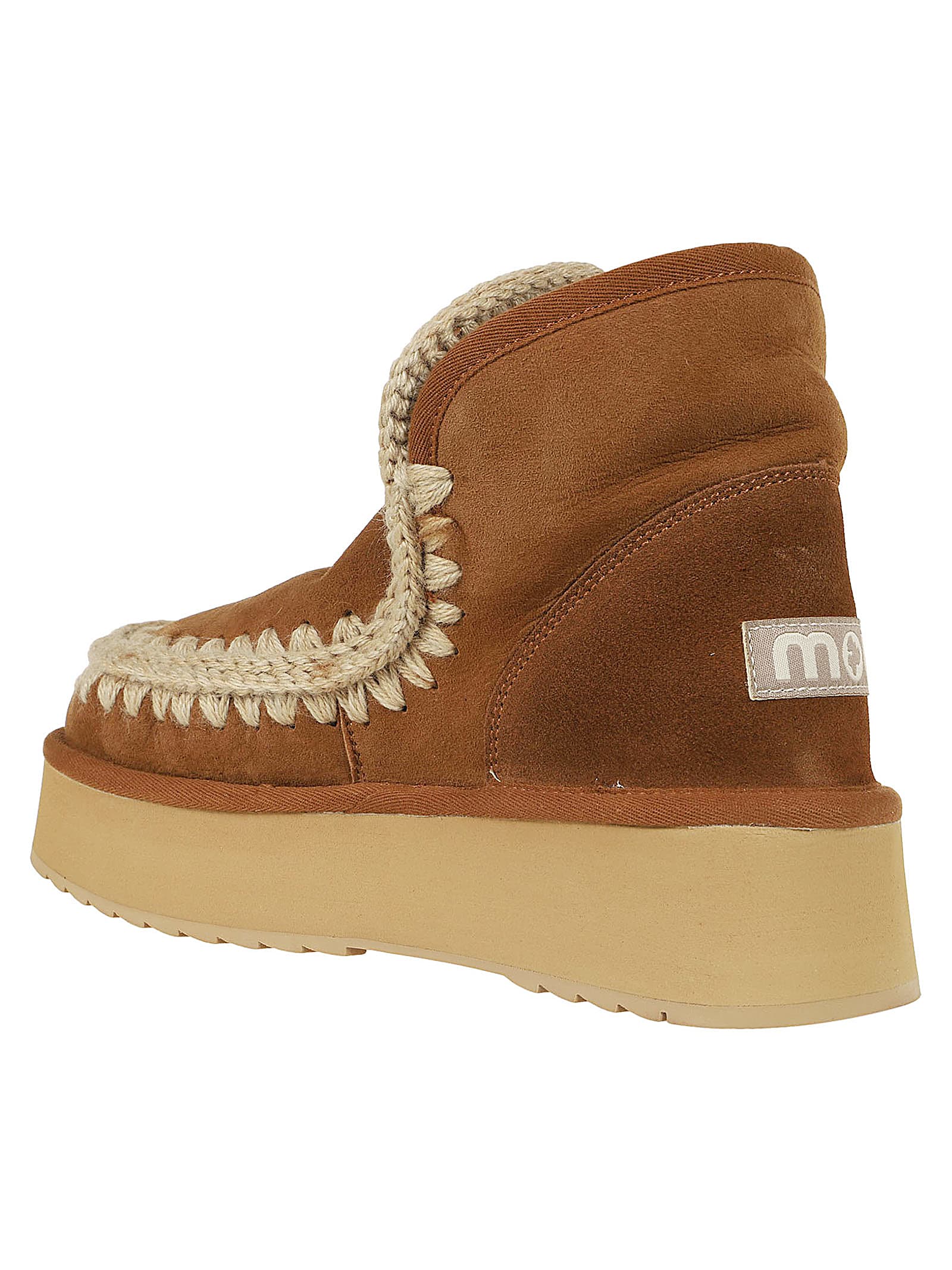 Shop Mou Mini Eskimo Platform Boot In Cog Cognac