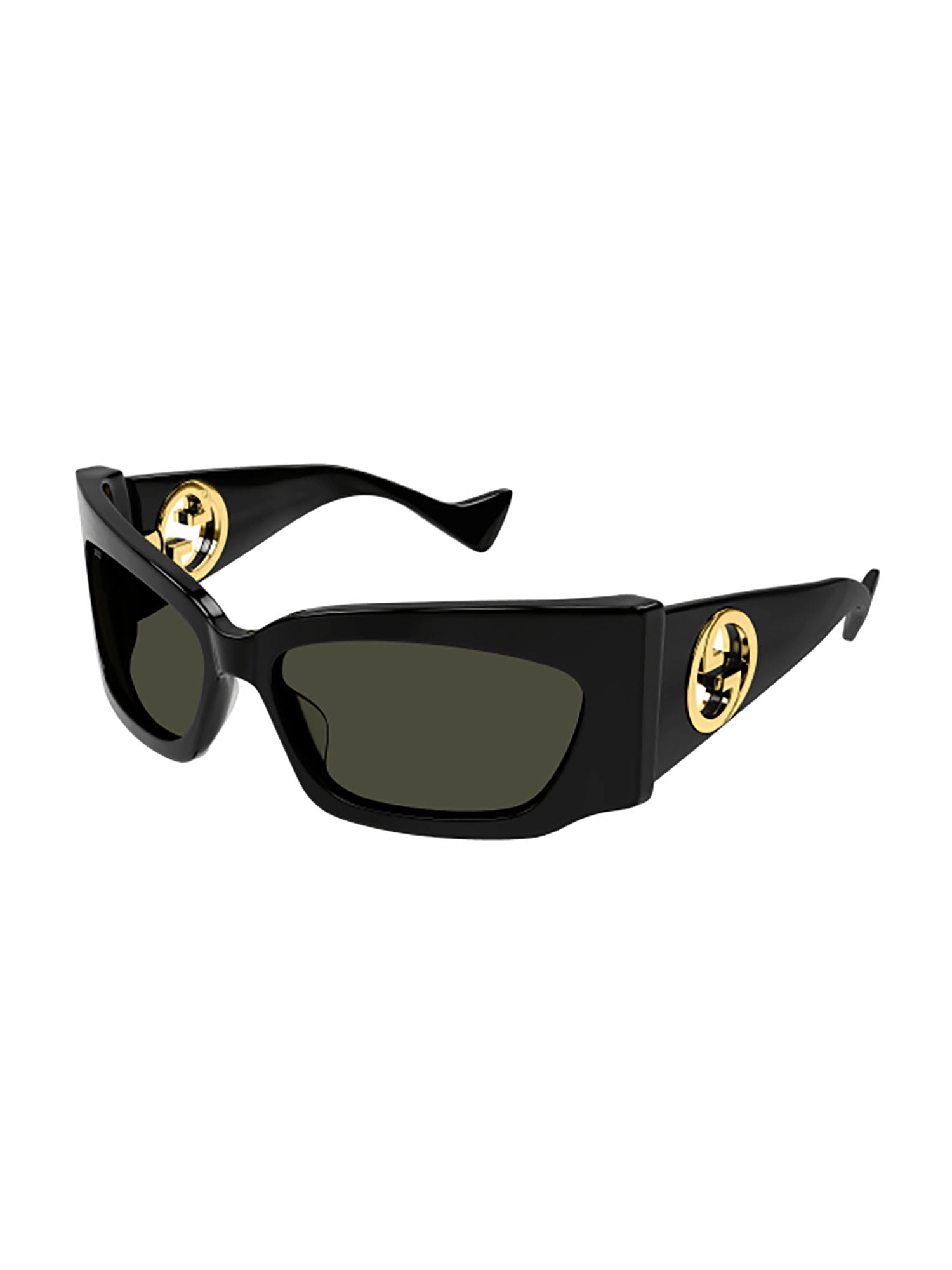 Shop Gucci Gg1412s Sunglasses In Black Black Grey