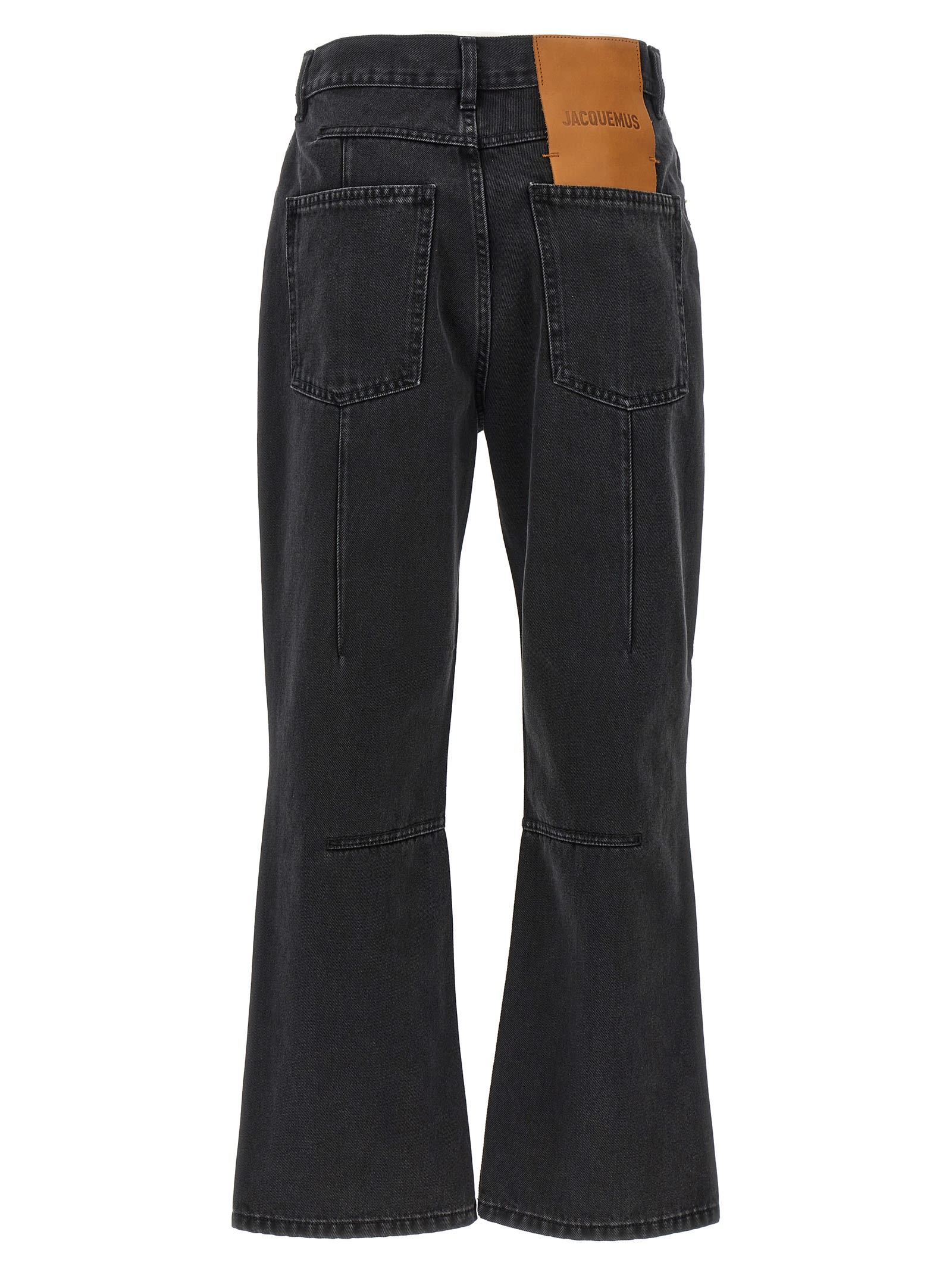 Shop Jacquemus Le De-nîmes Court Jeans In Black