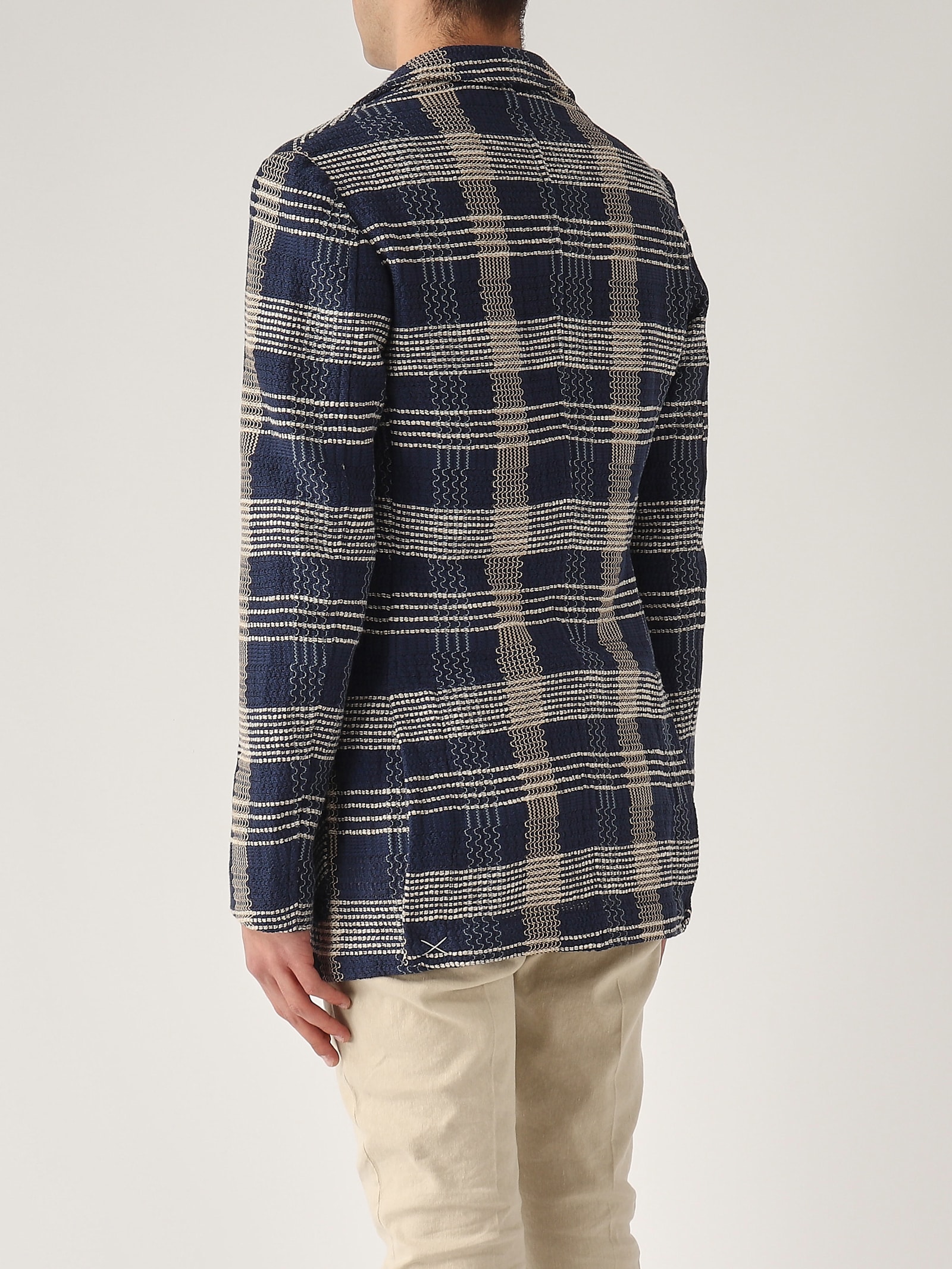 Etro Knitted Jacket Half-lined Jacket In Blue