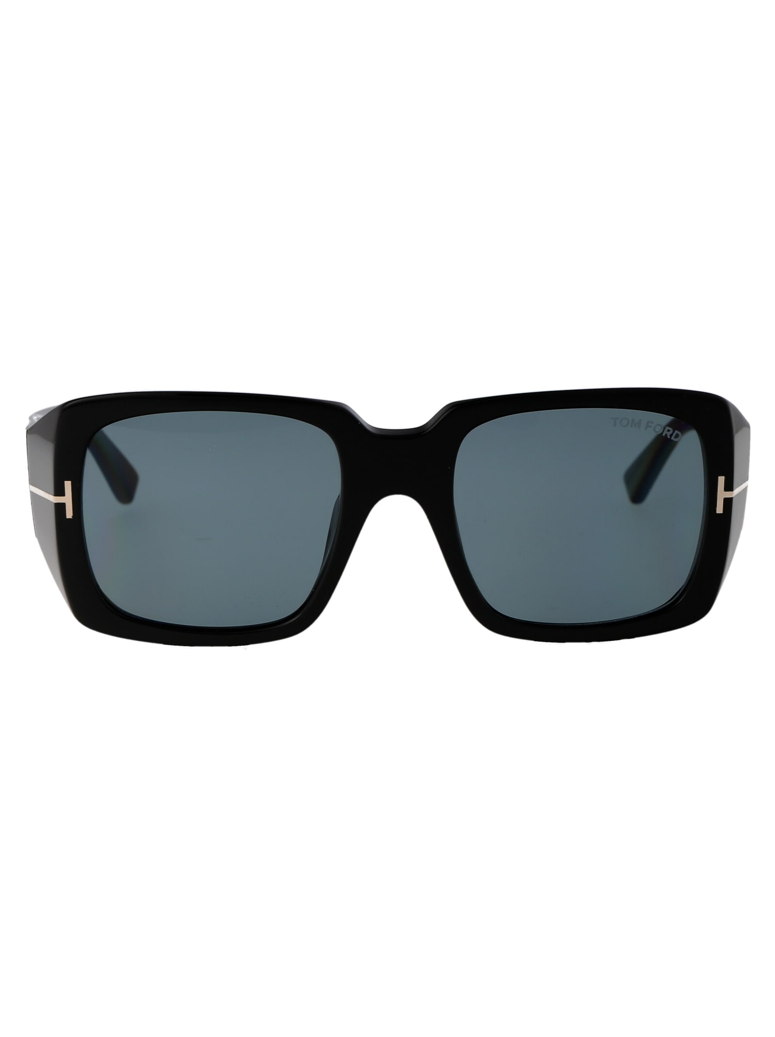 Shop Tom Ford Ryder-02 Sunglasses In 01v Nero Lucido / Blu