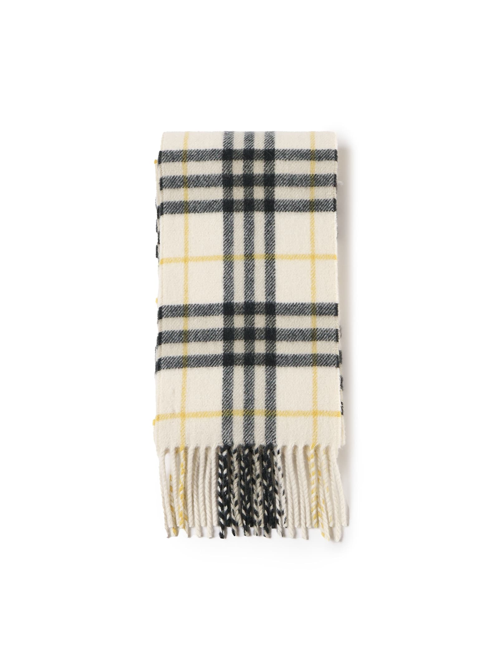 Shop Burberry Wool Scarf In Vintage Check Design In Candle