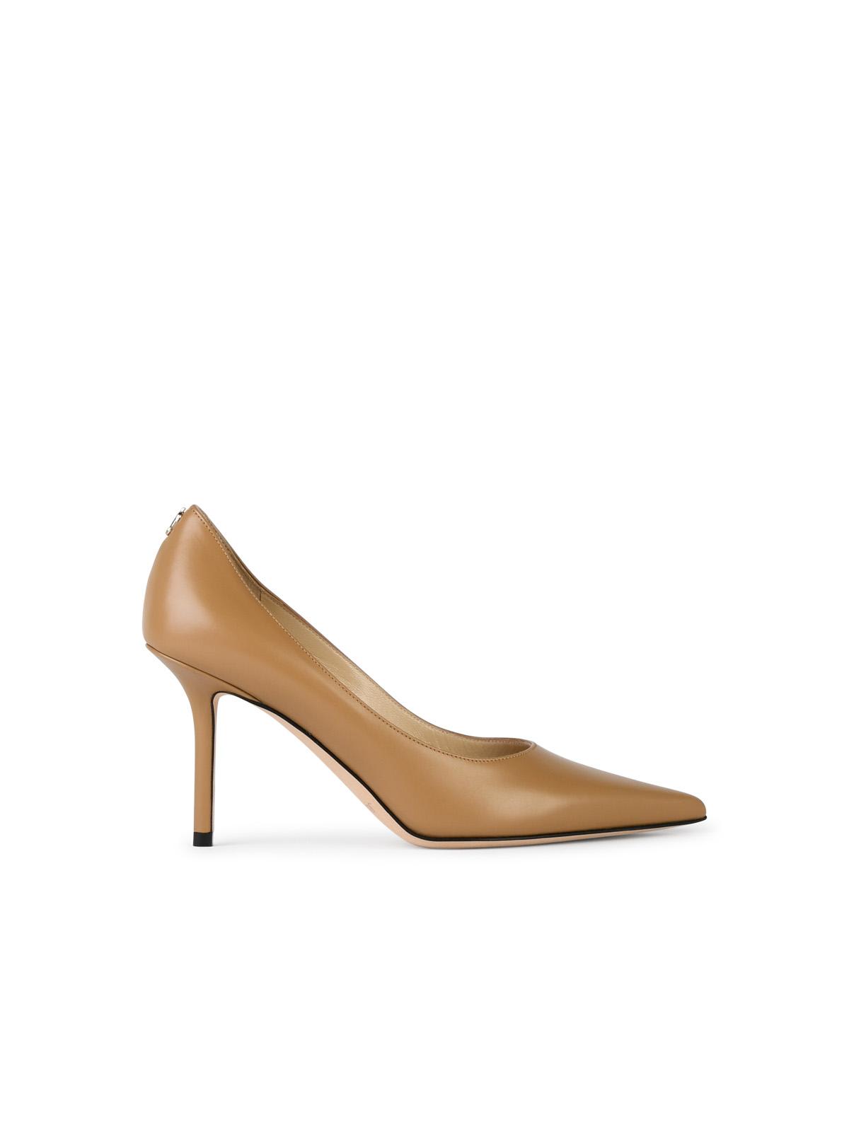 Shop Jimmy Choo Love 85 Beige Leather Pumps