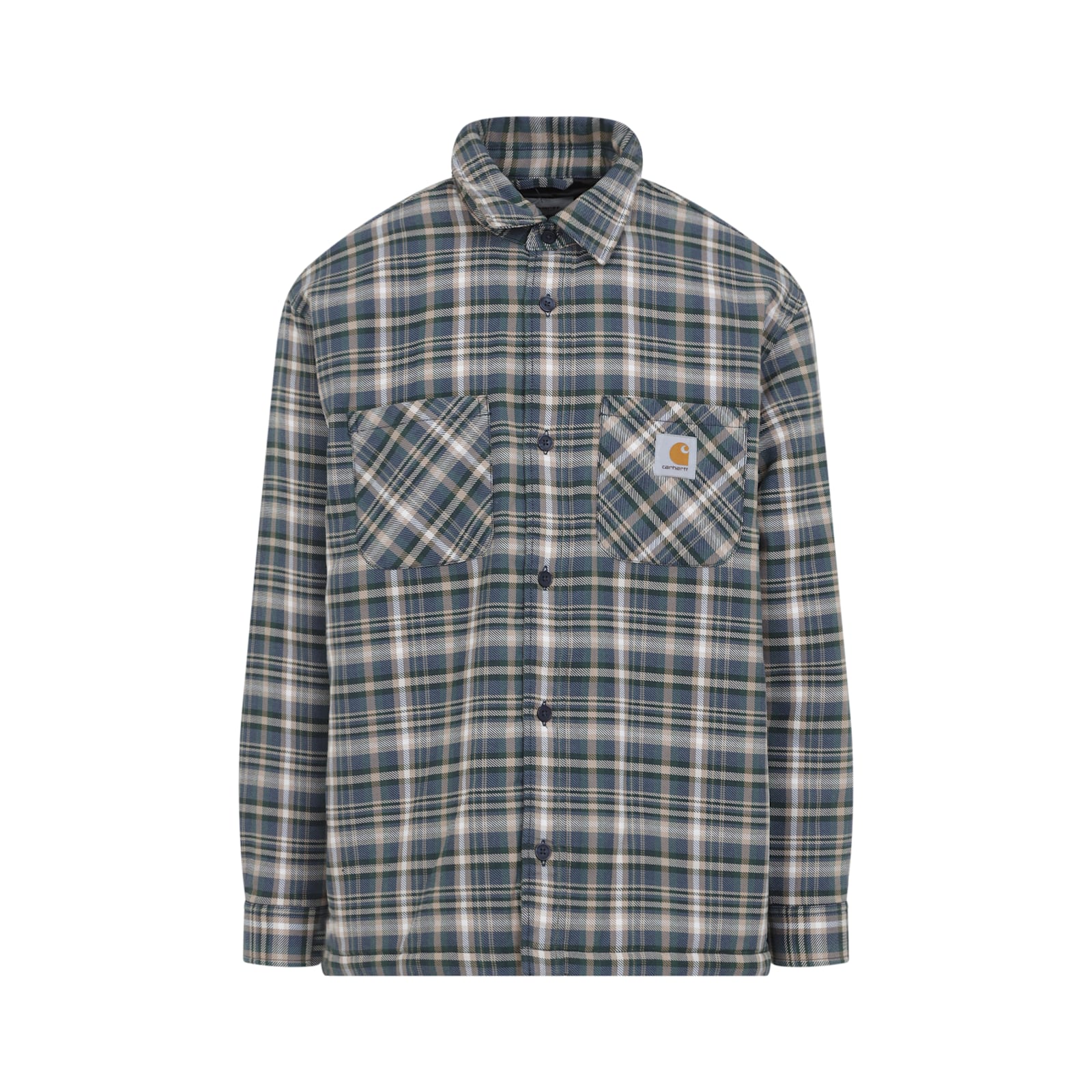 Carhartt Wip Cronyn Dark Navy Cotton Shirt Jacket In Blue