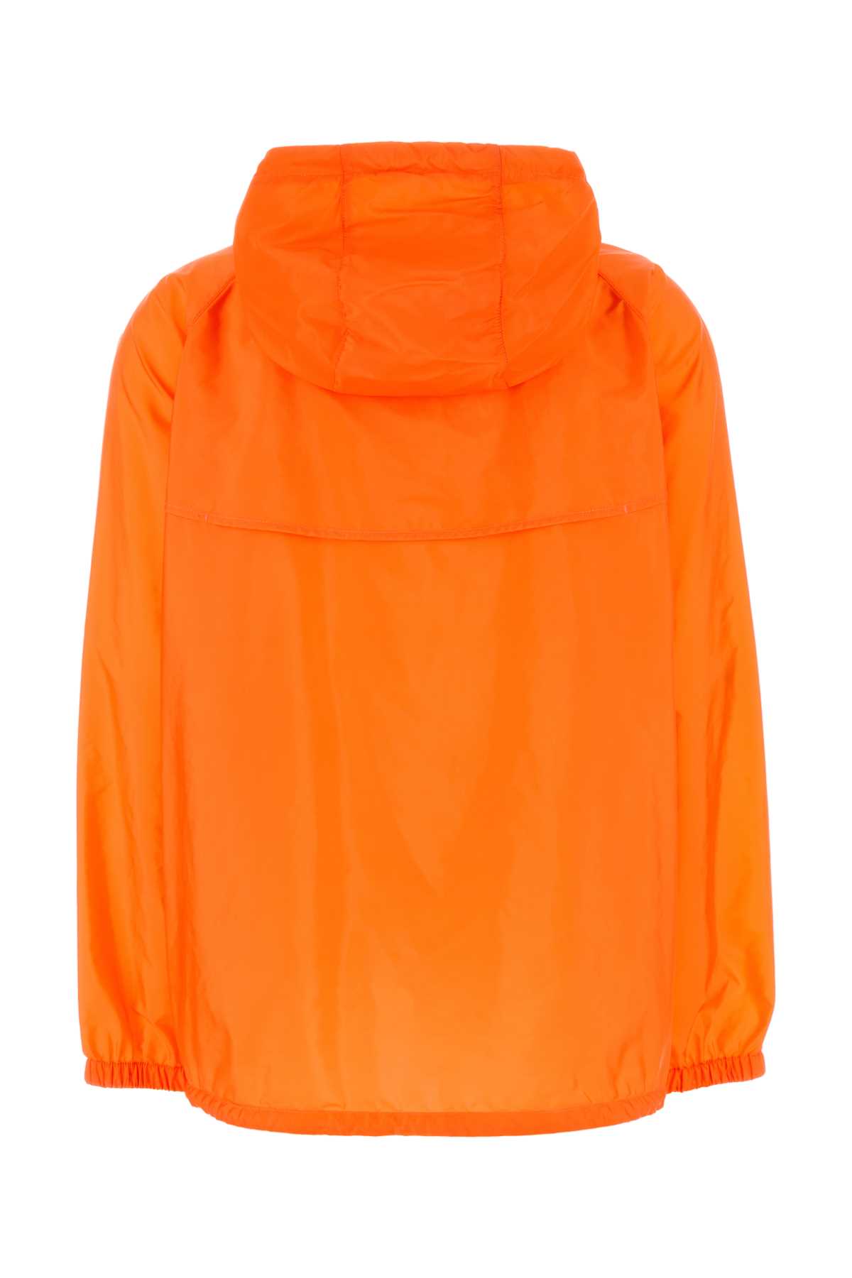 Shop Prada Orange Re-nylon Windbreaker In Arancio