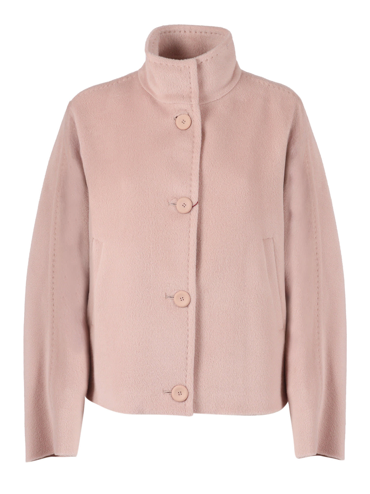 Max Mara Button Caladio Jacket In Pink