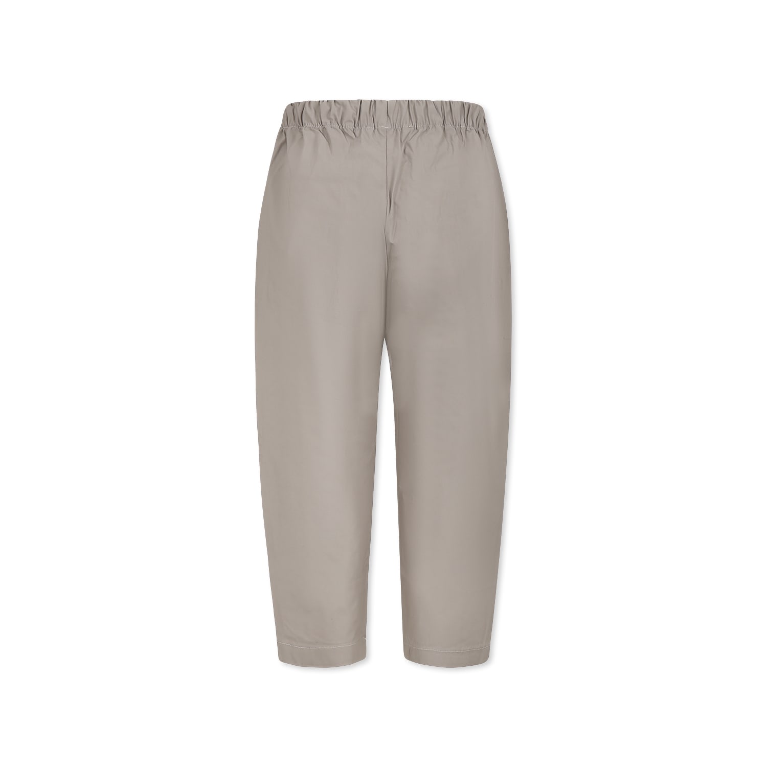 MSGM BEIGE TROUSERS FOR BOY WITH LOGO