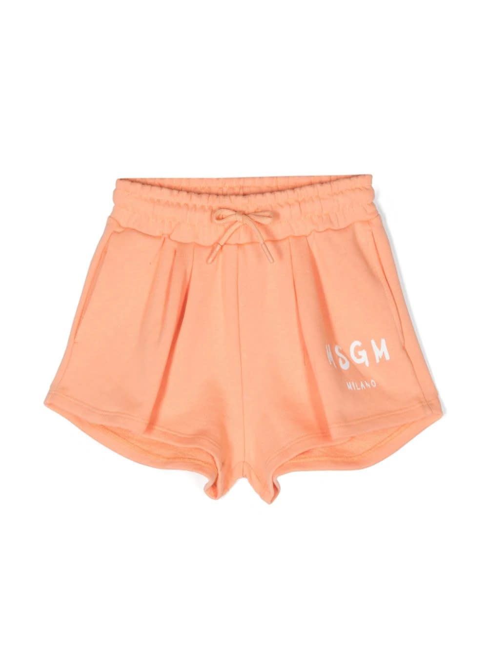 Msgm Kids' Shorts Con Logo In Orange