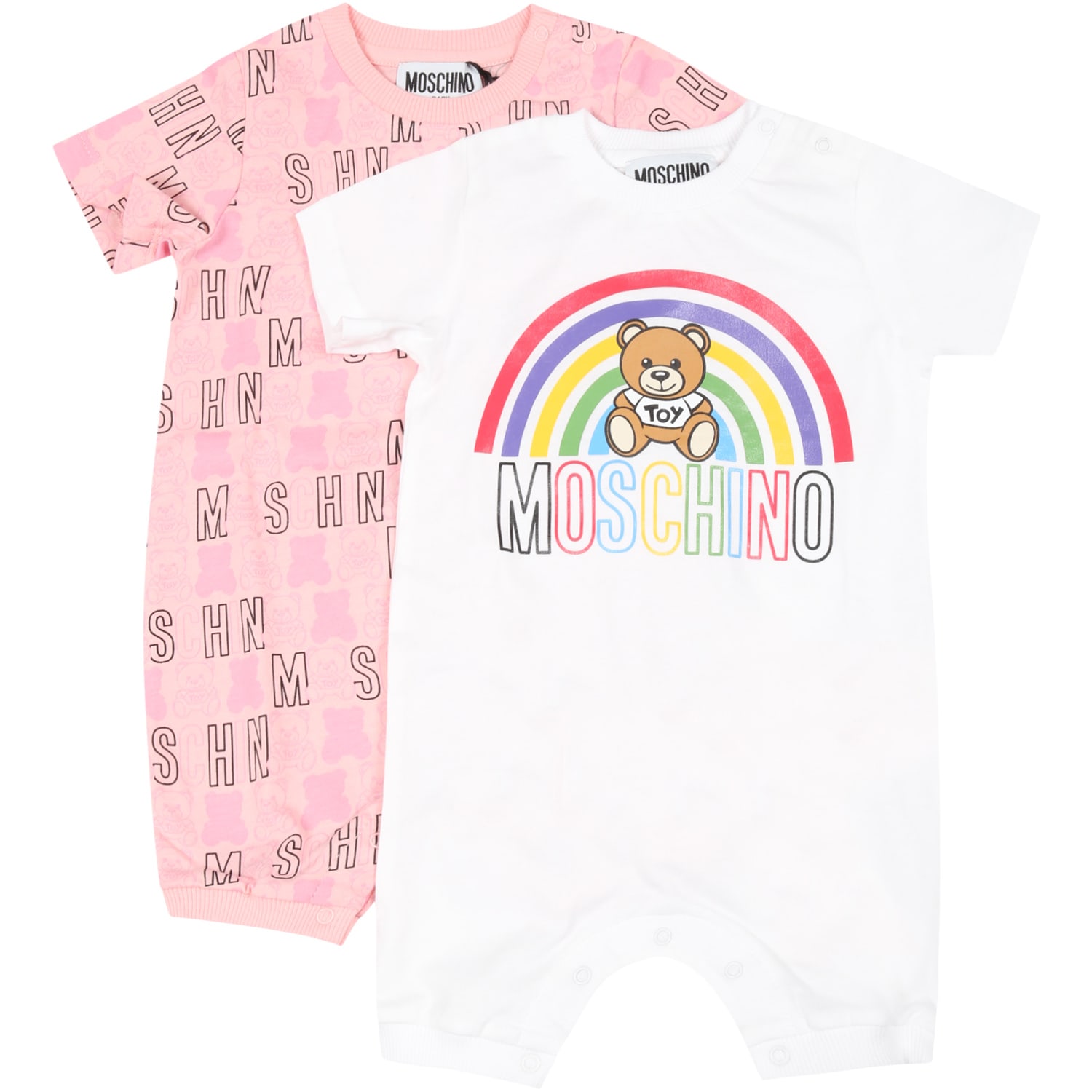 Moschino Multicolor Set For Baby Girl With Logos