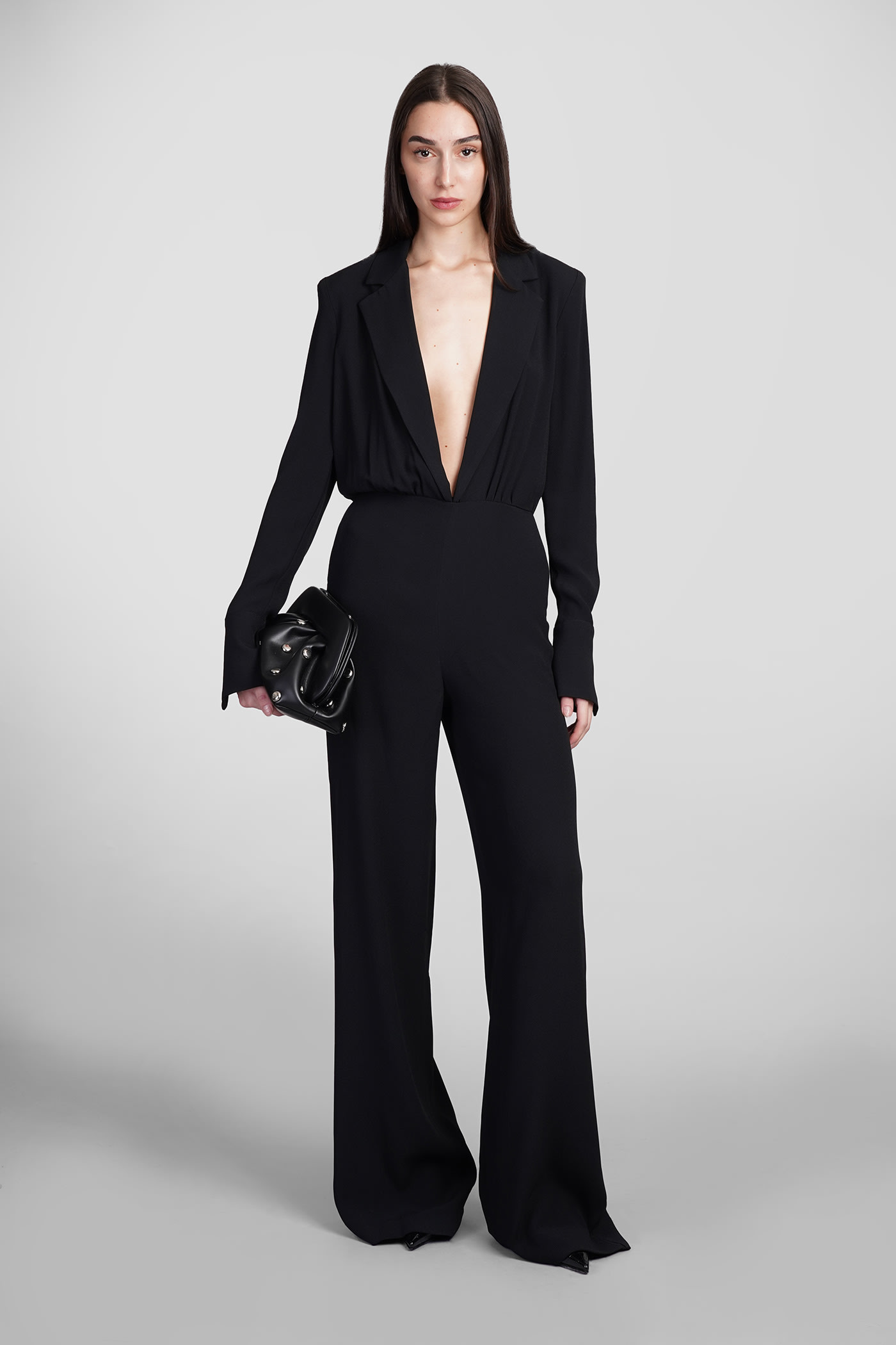 Shop Mvp Wardrobe Bayard Jumpsuit In Black Acetate