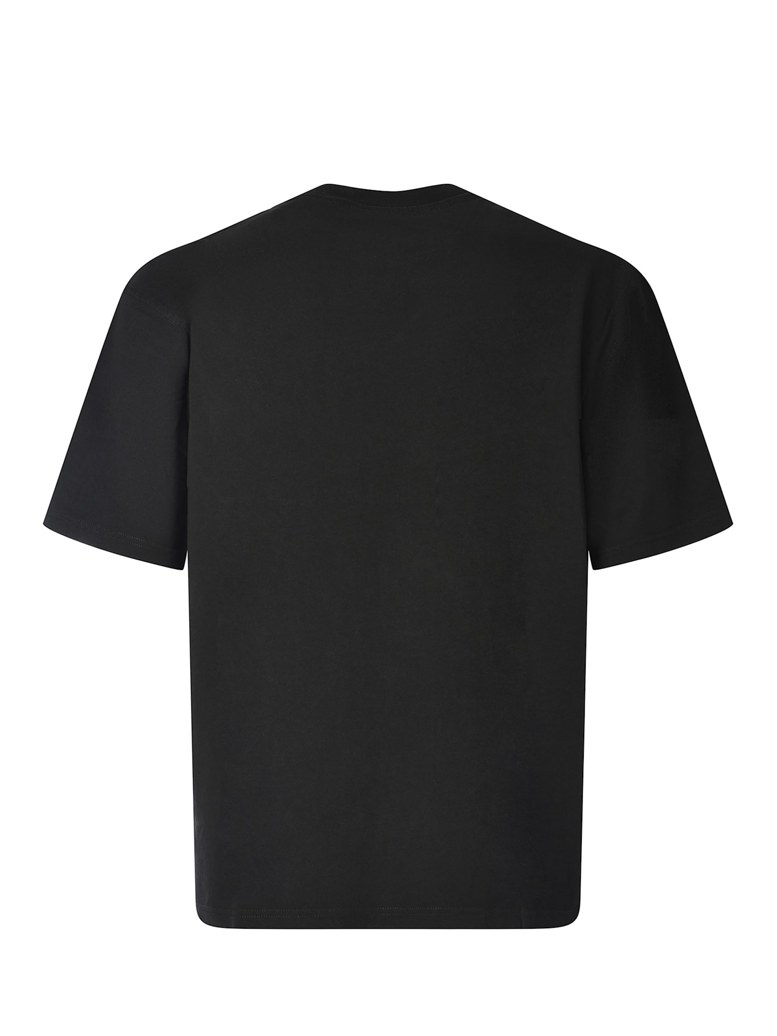 Diesel T-shirt T-boxt Con Logo Floccato In Black