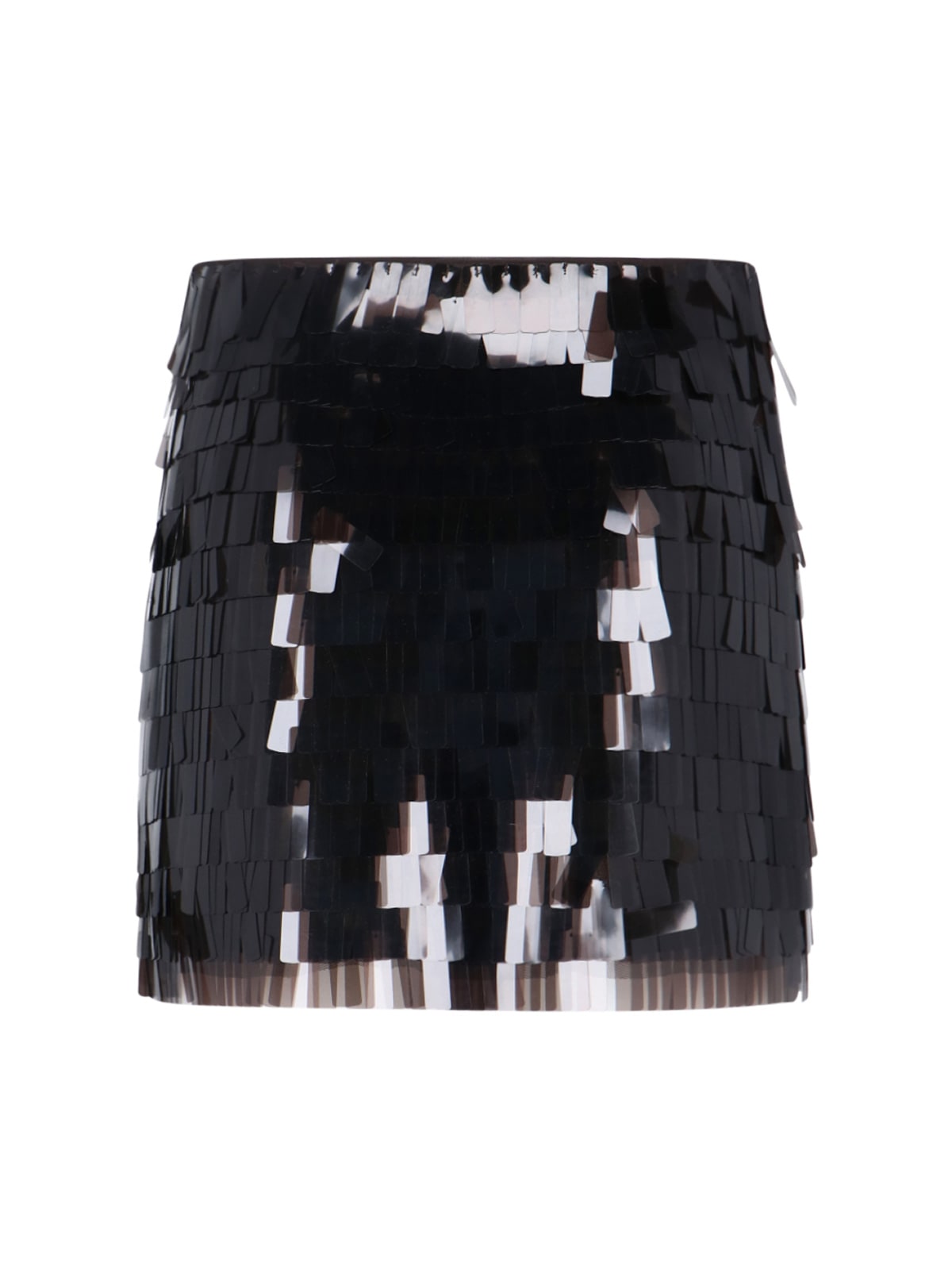 Staud Sequin Mini Skirt In Black