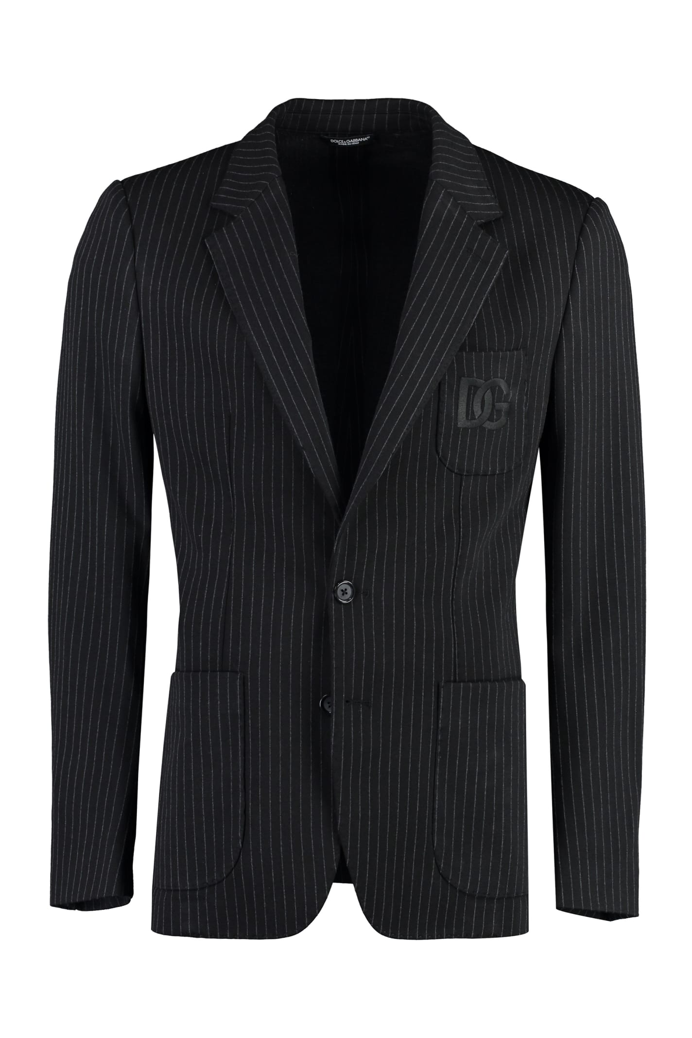 Shop Dolce & Gabbana Portofino Single-breasted Two-button Jacket In Black