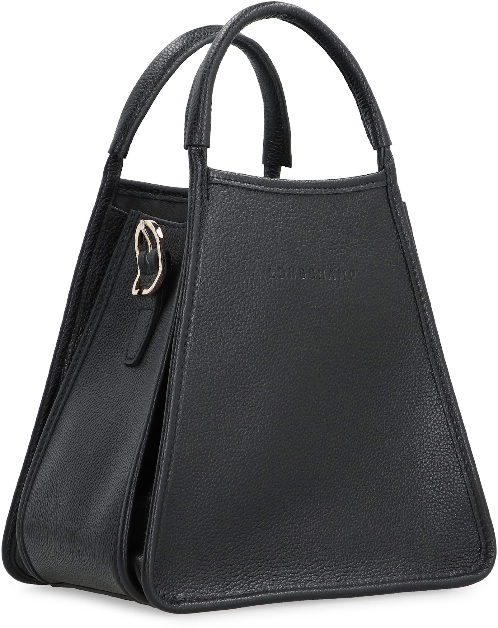 Shop Longchamp Le Foulonné S Leather Bag In Black