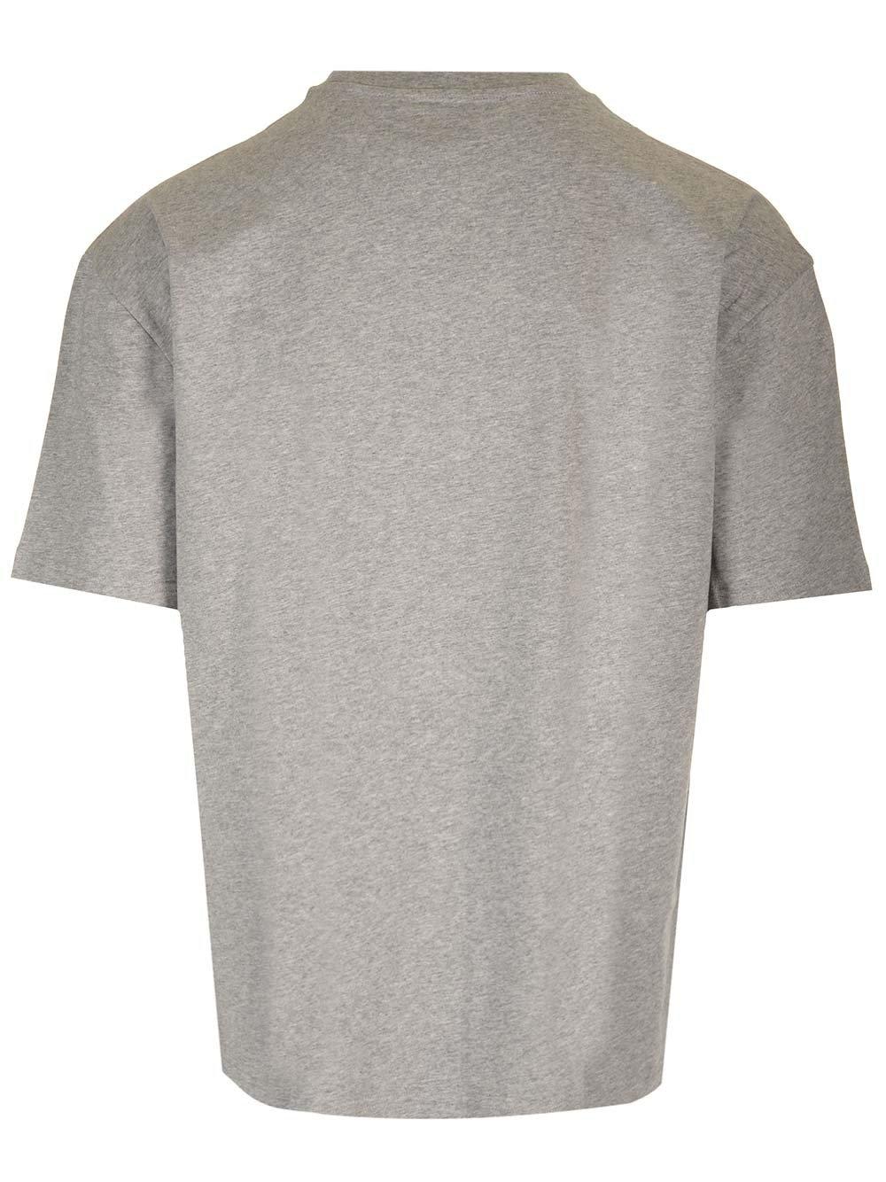 Shop Apc Logo Printed Crewneck T-shirt In Grey