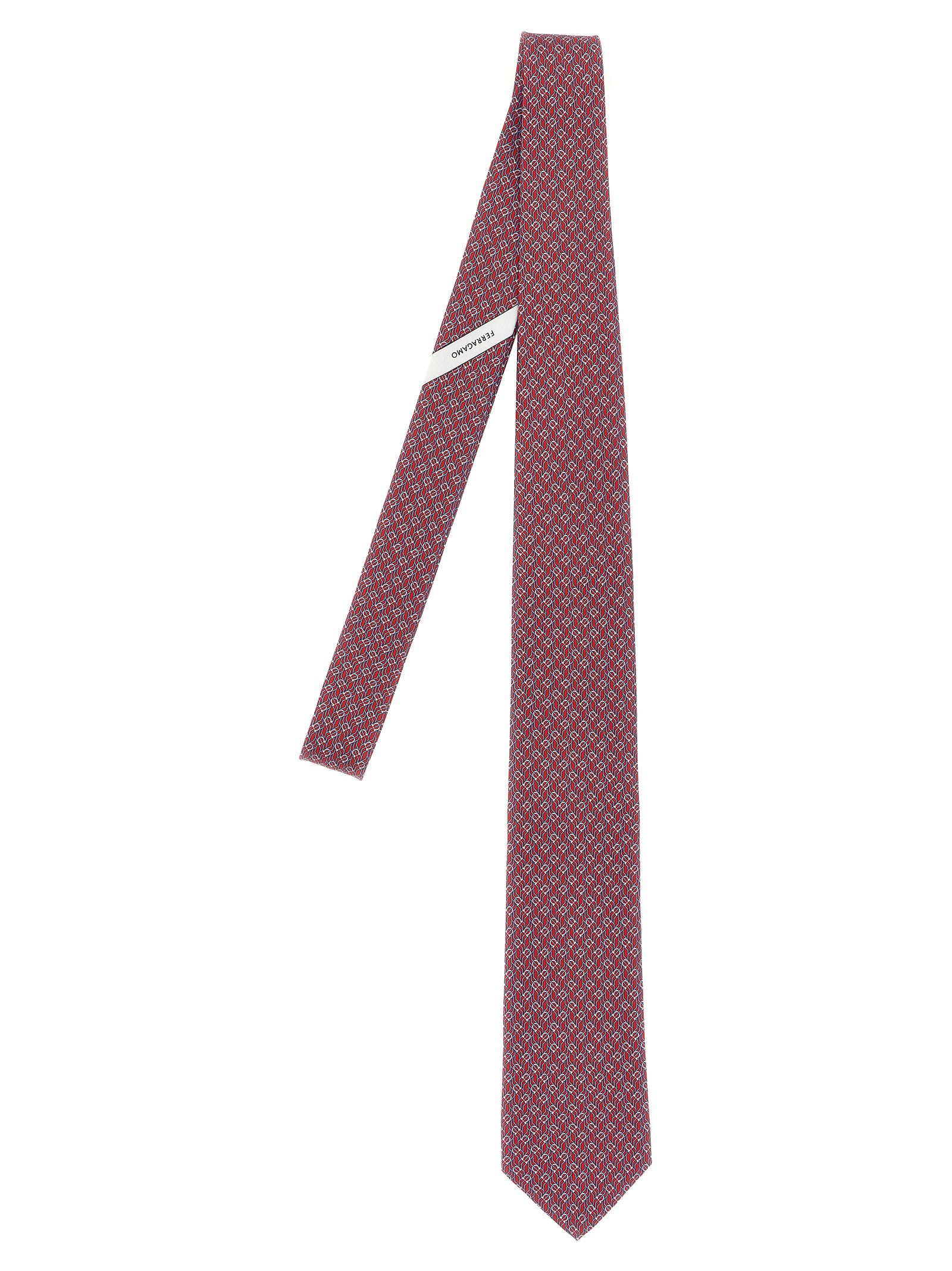 Shop Ferragamo Tetris Tie In Red