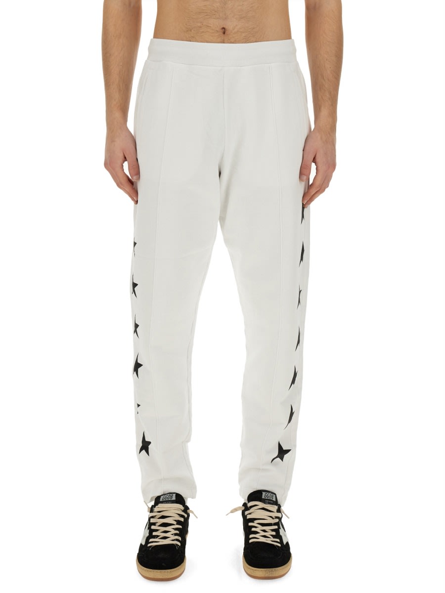 Shop Golden Goose Jogging Pants Stars In White