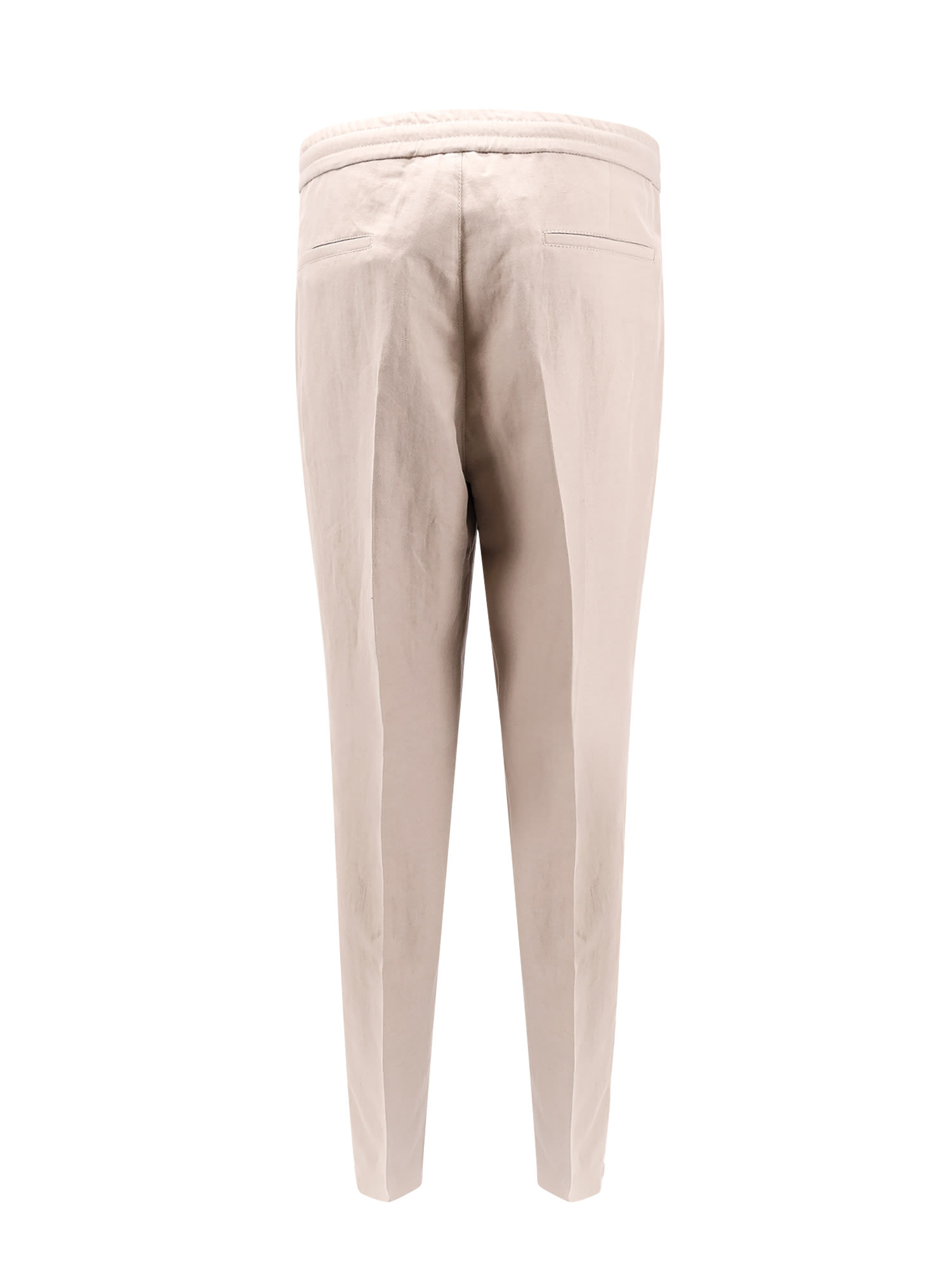 Brunello Cucinelli Linen Trousers In Beige