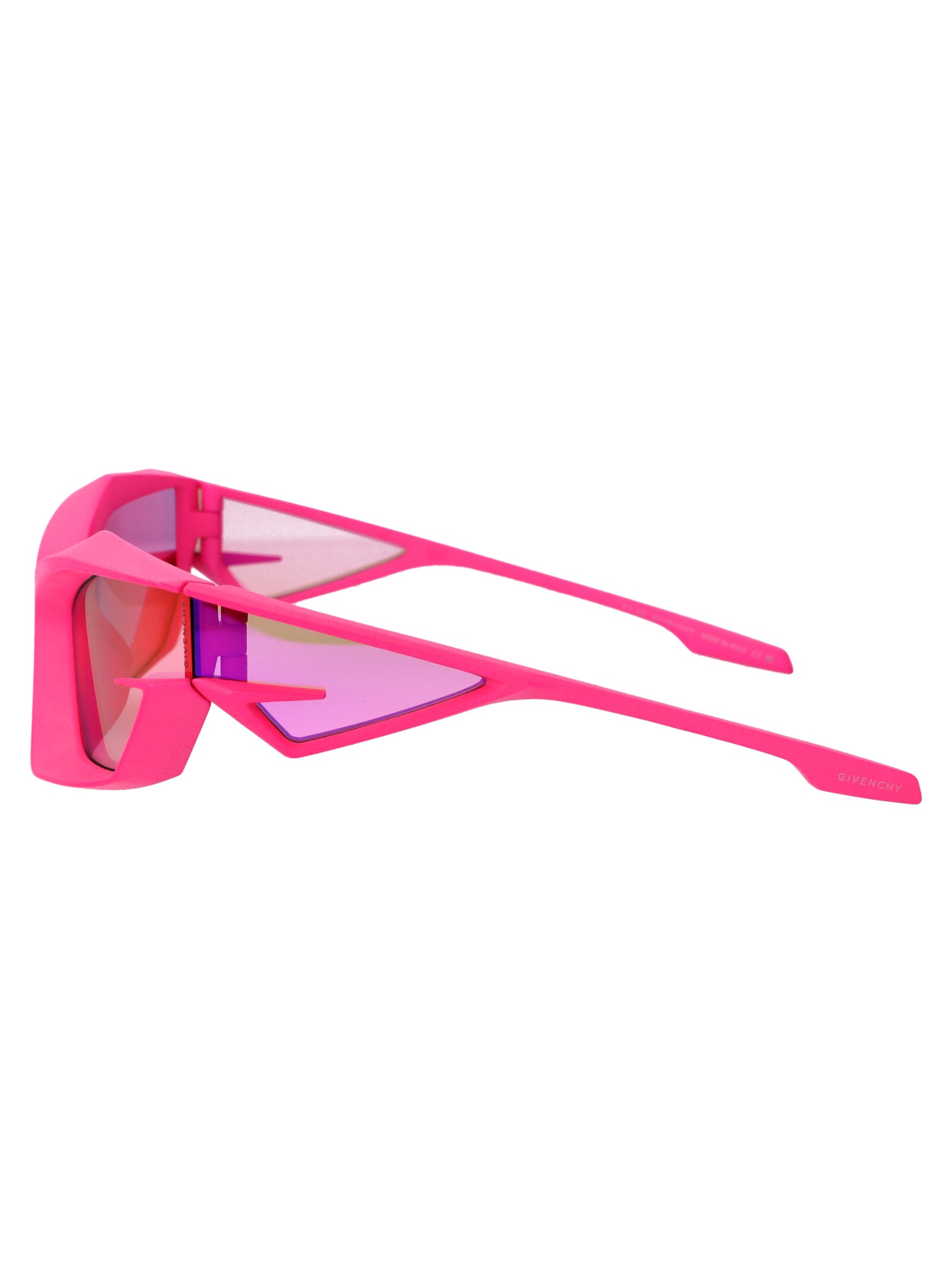 Shop Givenchy Giv Cut Sunglasses In 73y Matte Pink / Violet