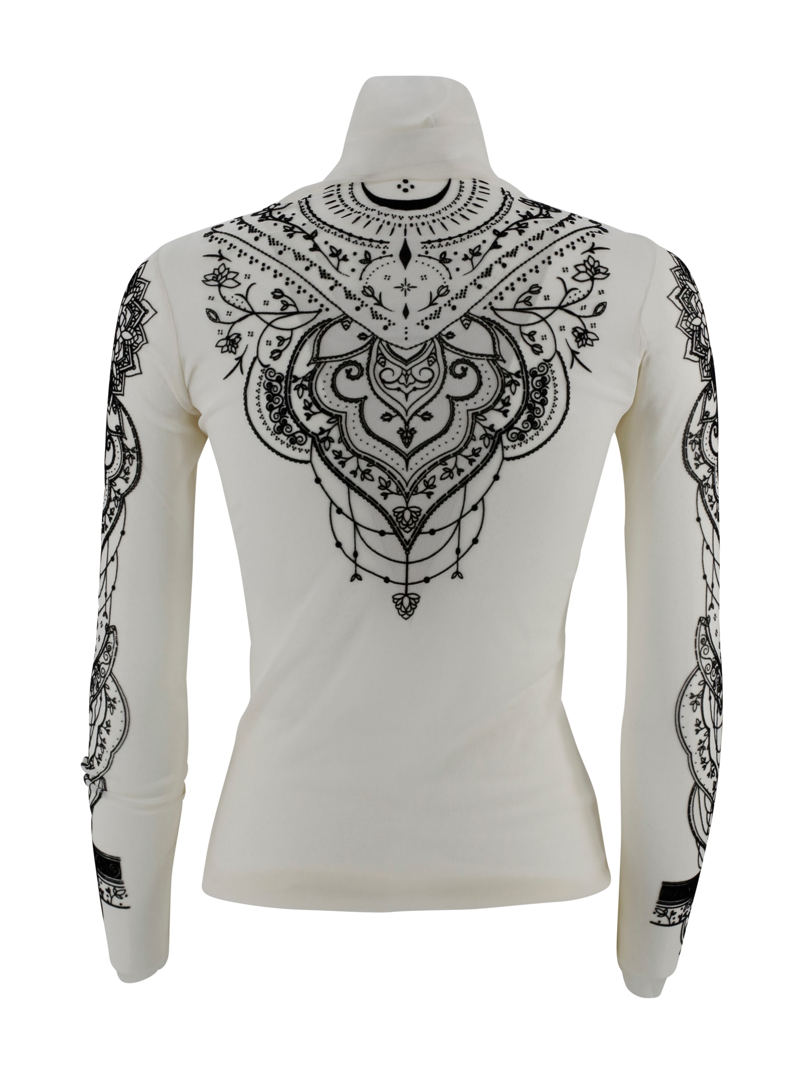 D Exterior Sweater With Embroidery In Neutral
